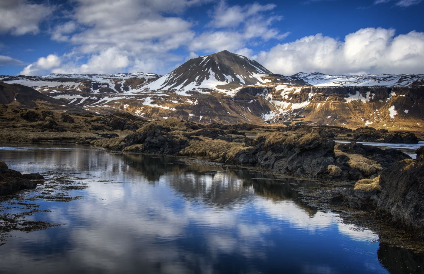 West, mountain Peak, water, scenics, nature, viewing, Snæfellsnes, photograph, foothill, Snaefellsnes, Nikon, Landscape, Hellissandur, mountain, distant, HD Wallpaper