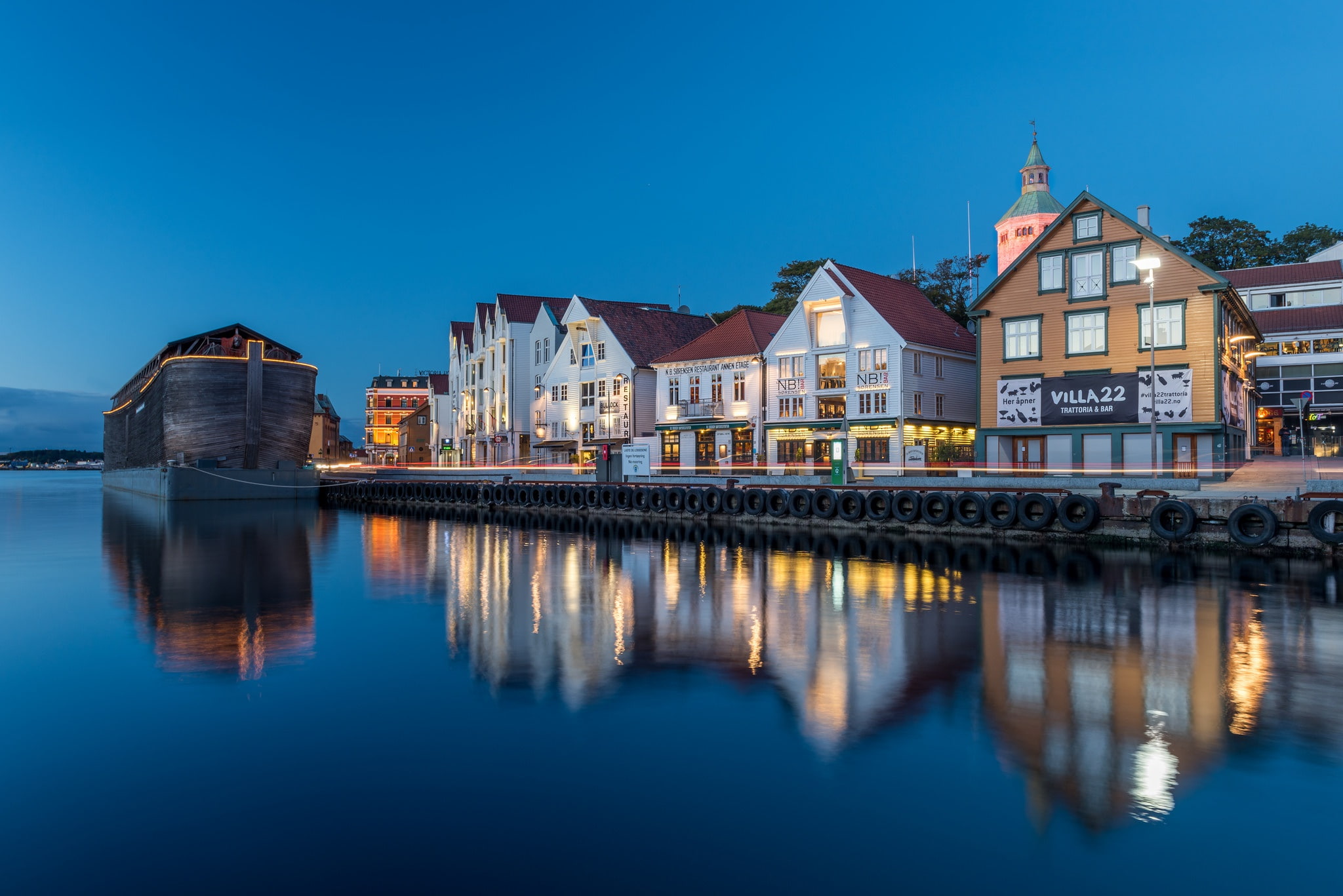 rogaland, lights, 1080P, evening, stavanger, norway, the, HD Wallpaper