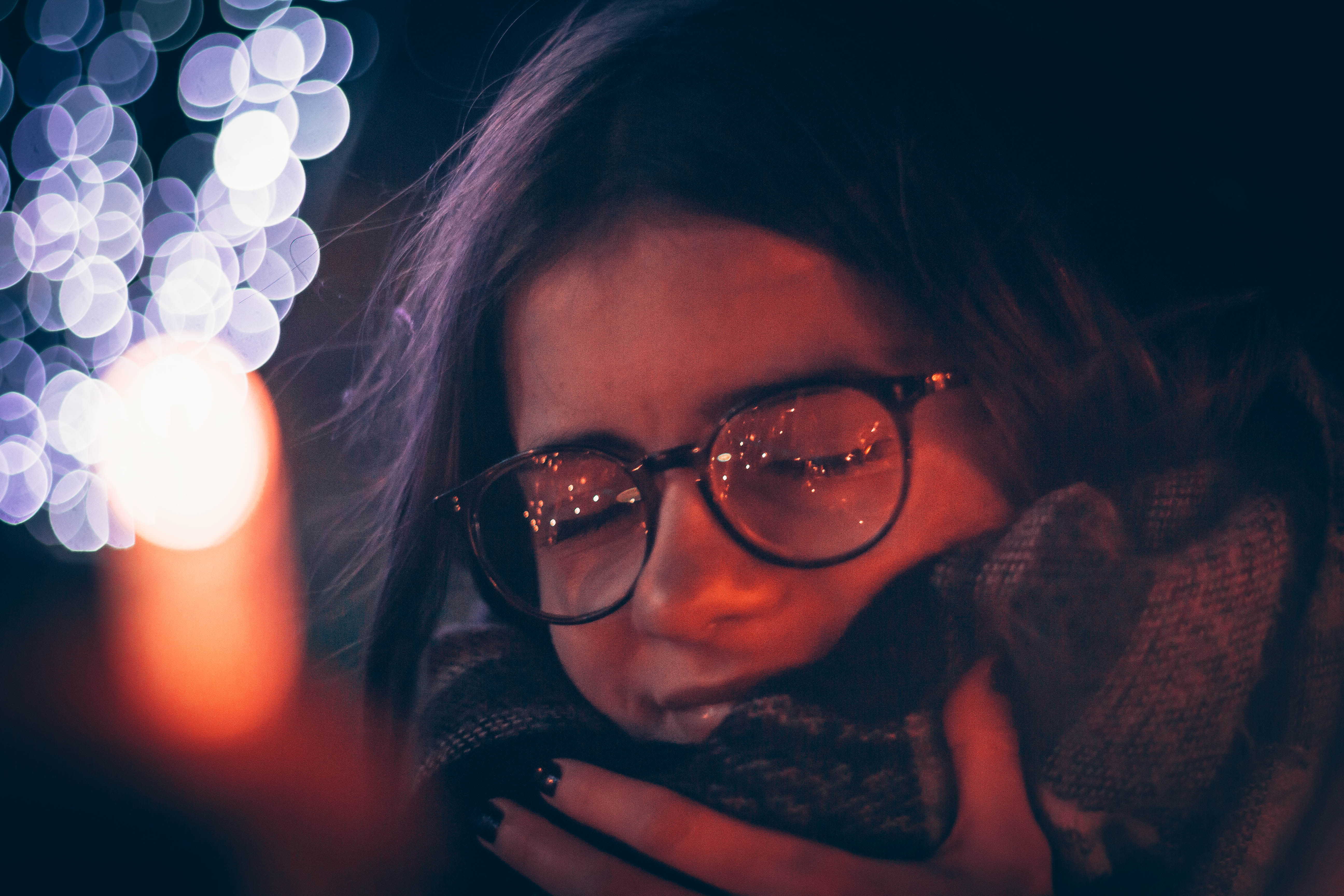 one person, girl, street, headshot, close-up, sunglasses, real people, glasses, women, young women, 5K, illuminated, toulouse, portrait, reflexion, xmas, HD Wallpaper