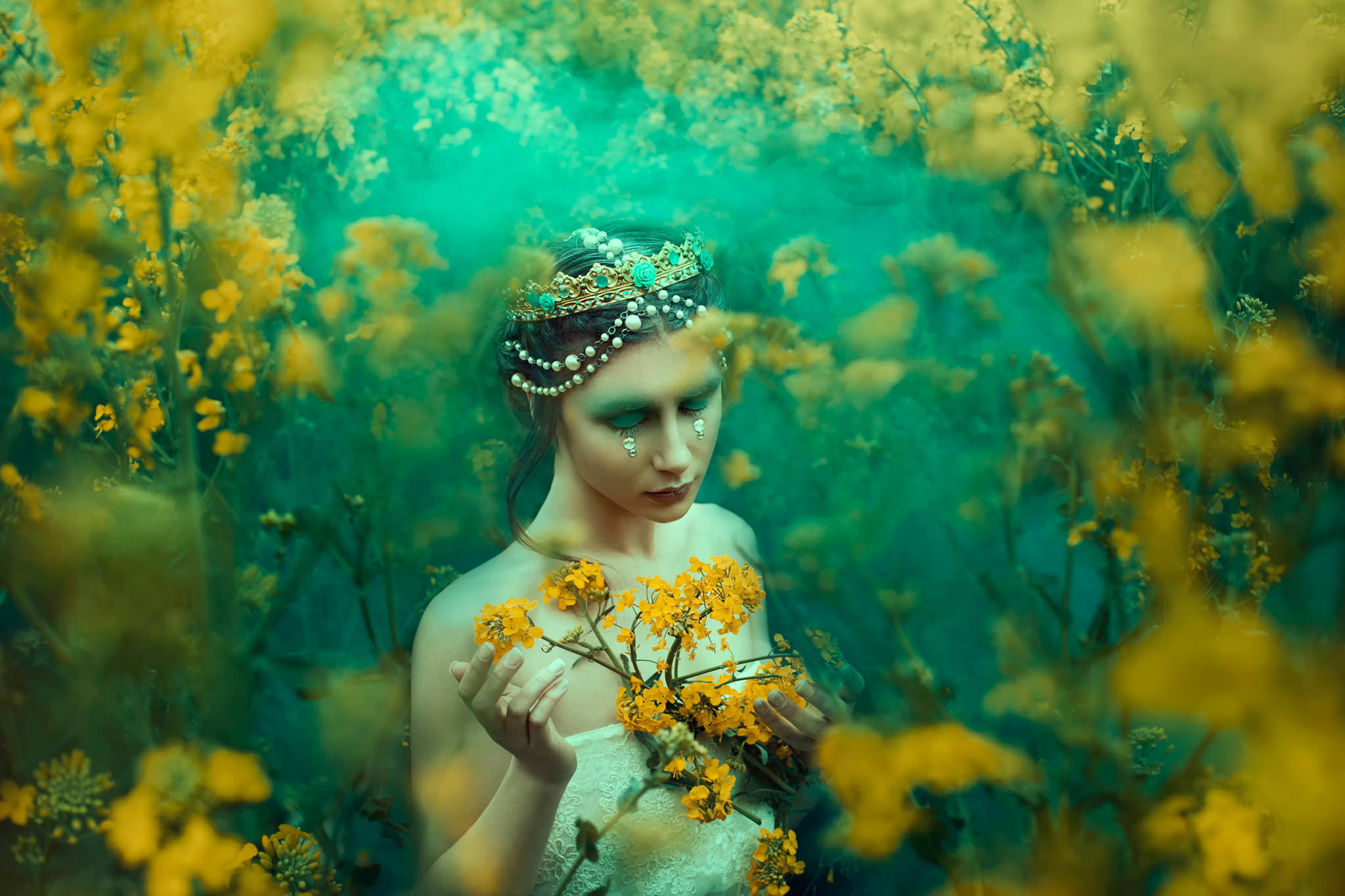 Bella Kotak, 1080P, girl, decoration, makeup, A Midsummers Dream, tears, HD Wallpaper