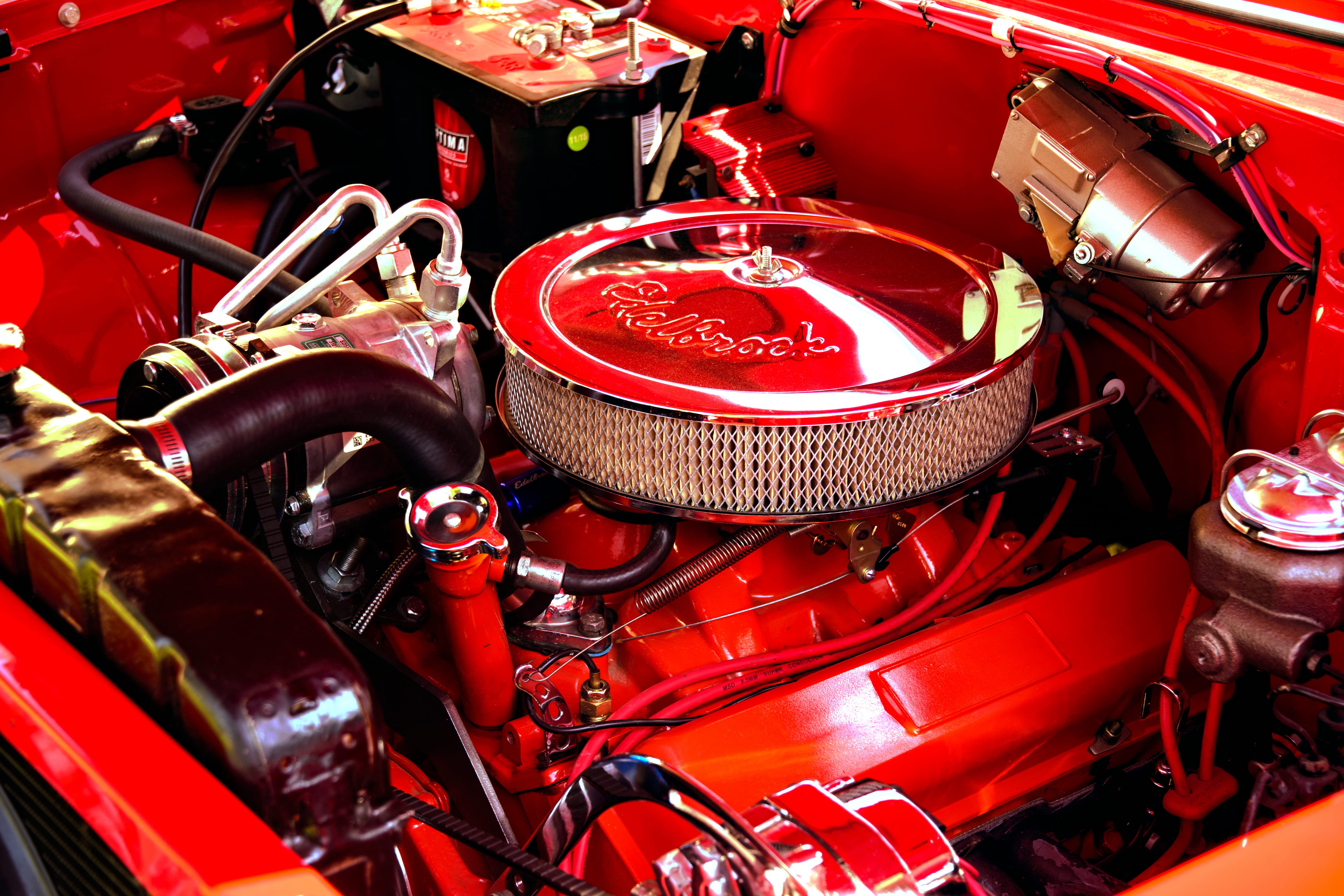 machinery, vehicle part, hot rods, mode of transportation, retro styled, day, kern county, car show, outdoors, edelbrock, motorcycle, wheel, power, cars, HD Wallpaper