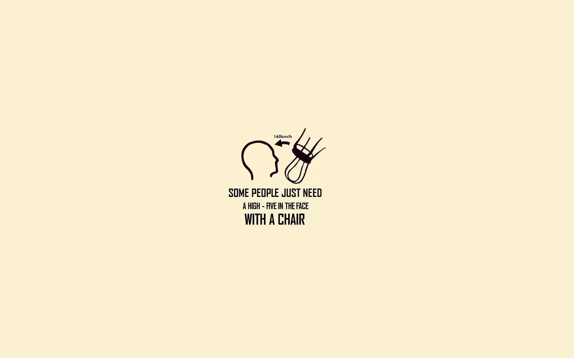 x, funny, humor, chairs, hd, bad, 1080P, five, entertainment, people, minimalistic, high, art, kerning, HD Wallpaper
