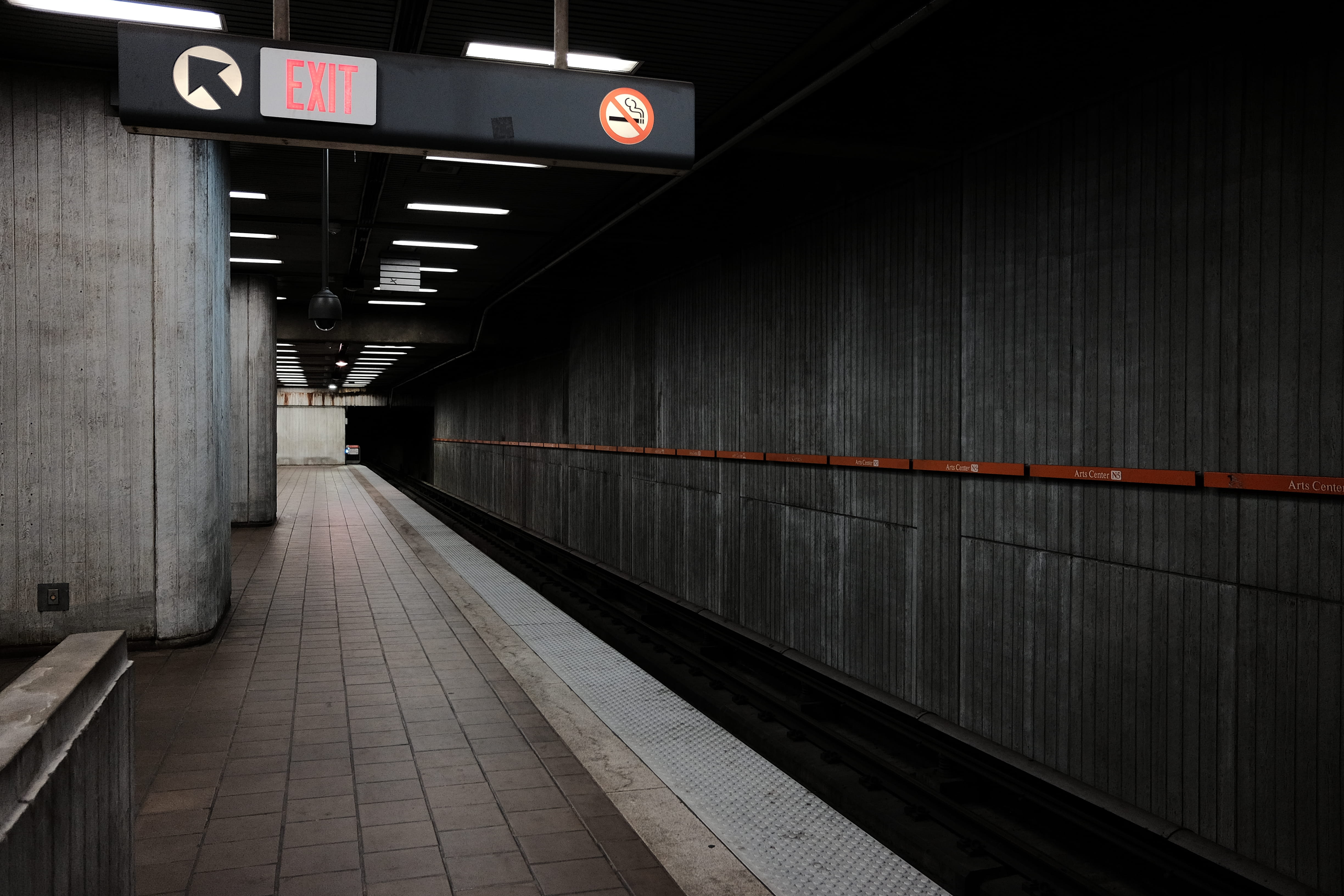 architecture, illuminated, exit, station, Marta, railroad Station Platform, 4K, signage, indoors, direction, wall - building feature, mode of transportation, HD Wallpaper