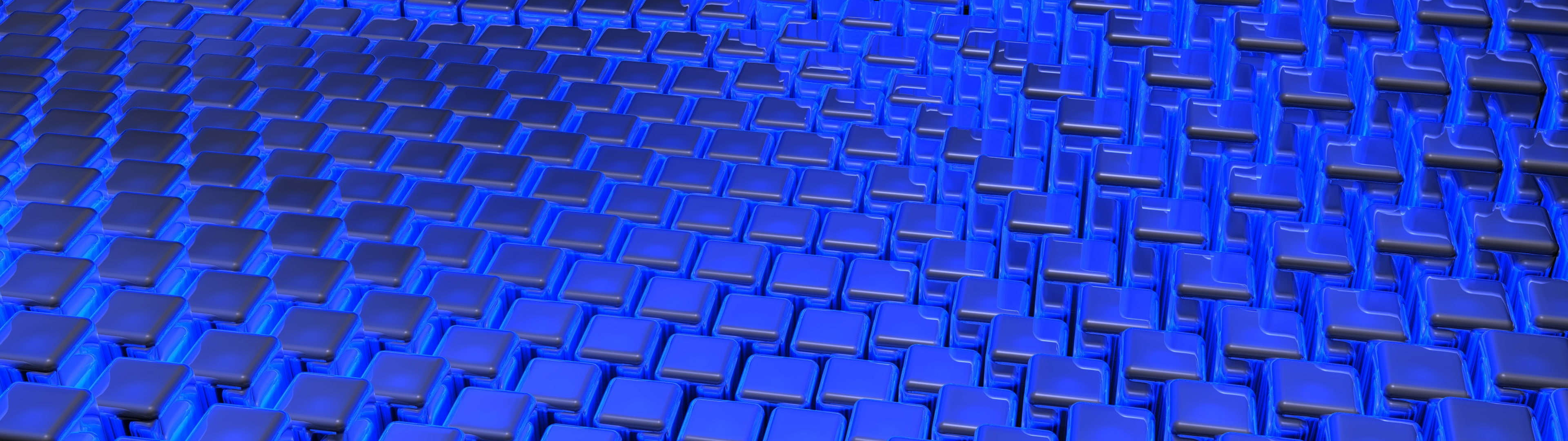 cube, waves, 4K, (3840x1080)jpg, HD Wallpaper