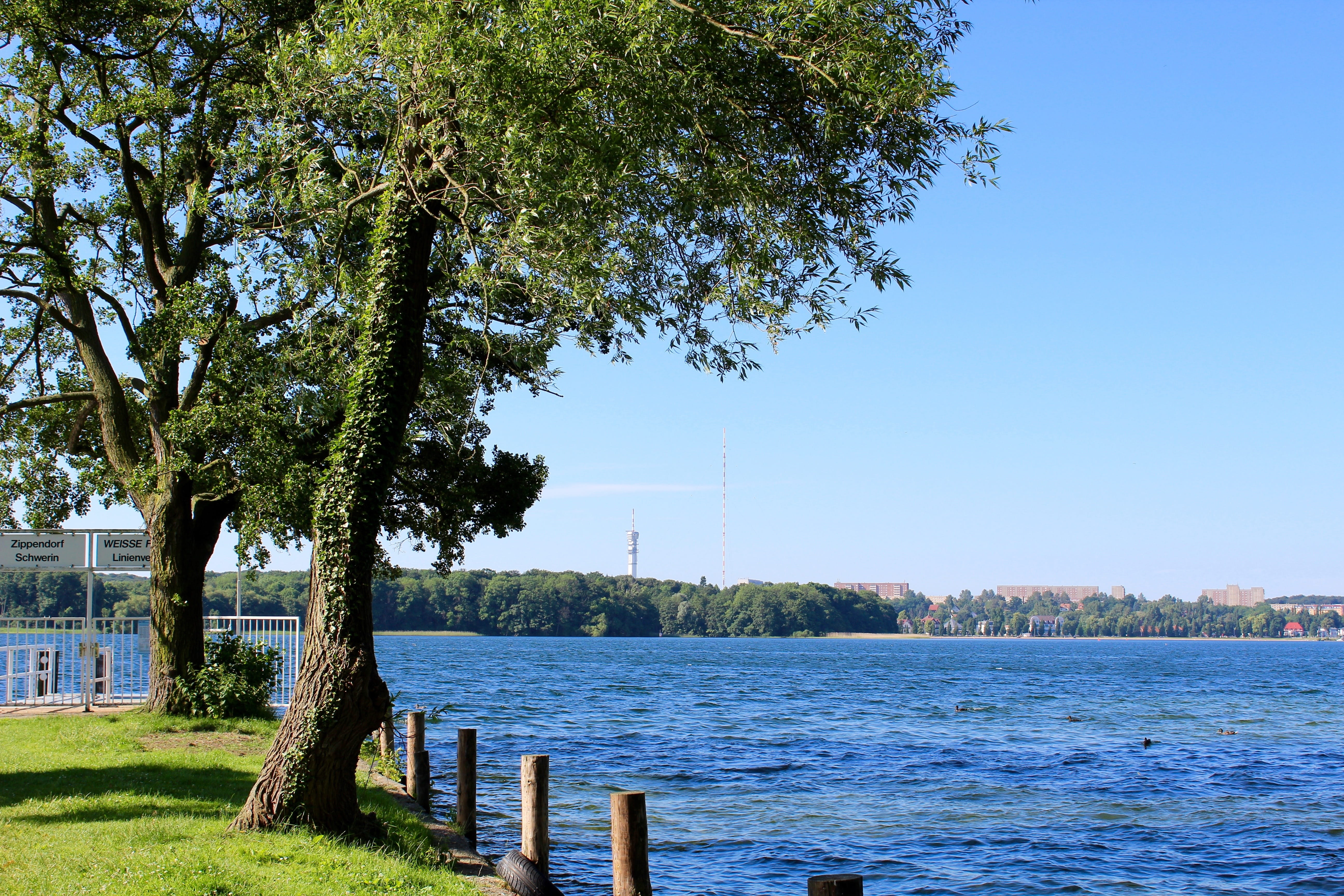 view, tranquil scene, day, sky, rabbit werder, schwerin, state capital, lake, sea, sunlight, mecklenburg western pomerania, tranquility, scenics - nature, HD Wallpaper