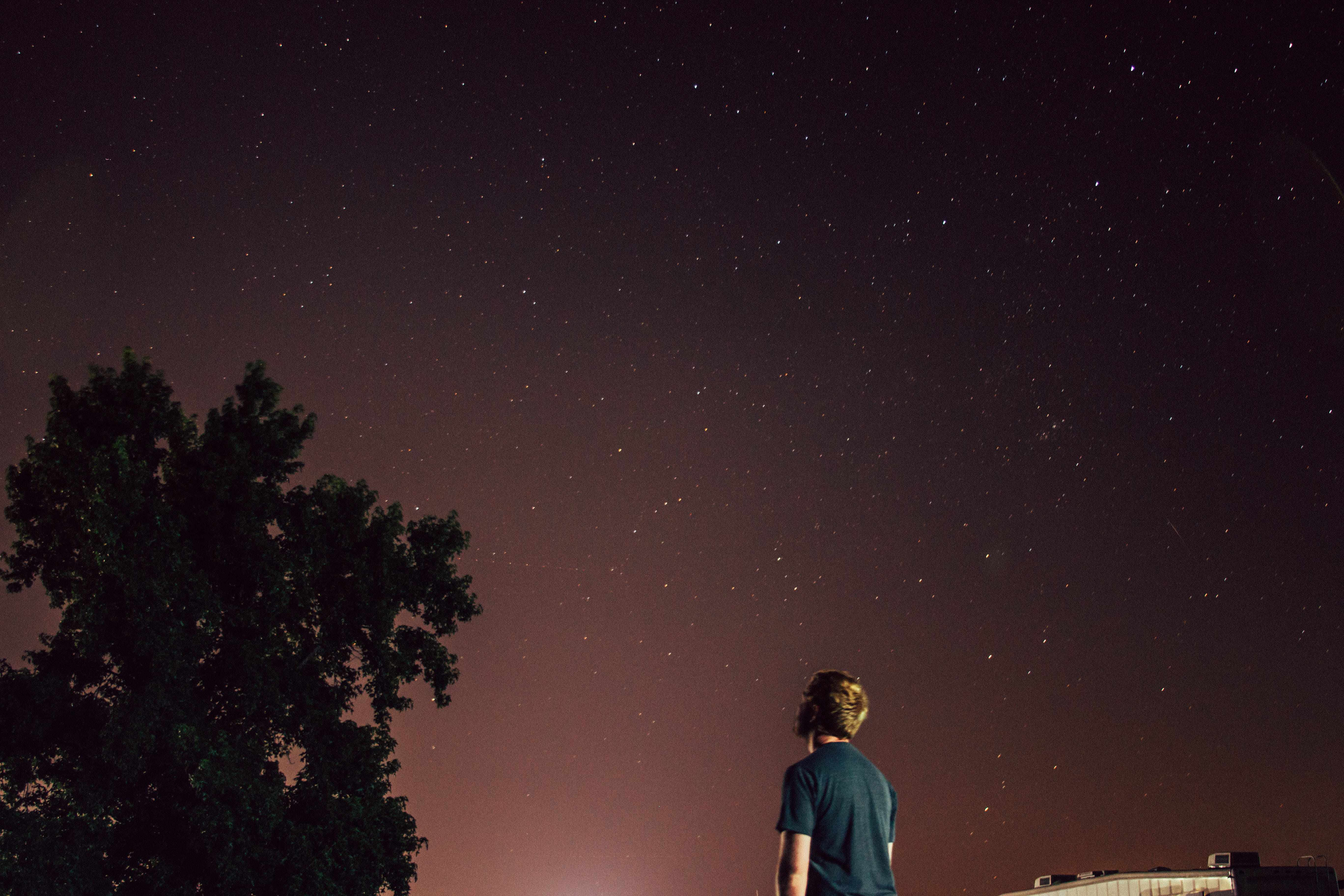 star - Space, sky, dark, man, young, male, wonder, landscape, blue, outdoor, milky Way, exploration, looking up, people, 5K, mountain, men, long exposure, HD Wallpaper