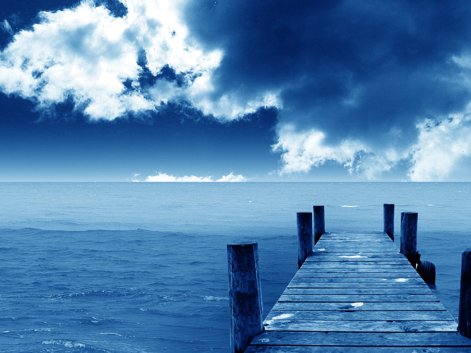 scenics - nature, wooden post, long, direction, water, horizon, blue, cloud - sky, pier, tranquility, wood - material, 720P, the way forward, wooden, tranquil scene, HD Wallpaper