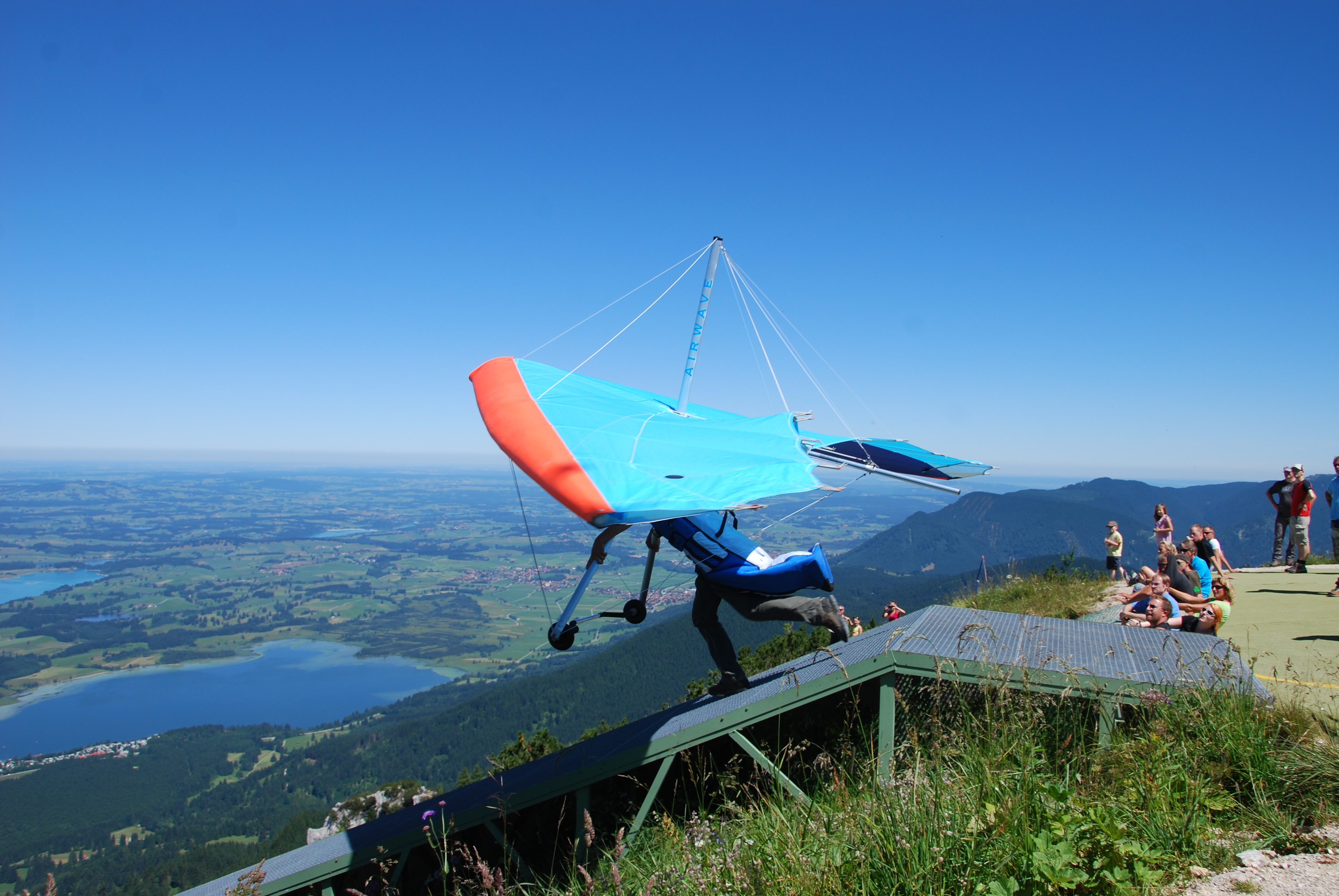 copy space, people, blue, beauty in nature, environment, mountain, outdoors, füssen, adventure, bavaria, transportation, real people, space, nature, 4K, HD Wallpaper