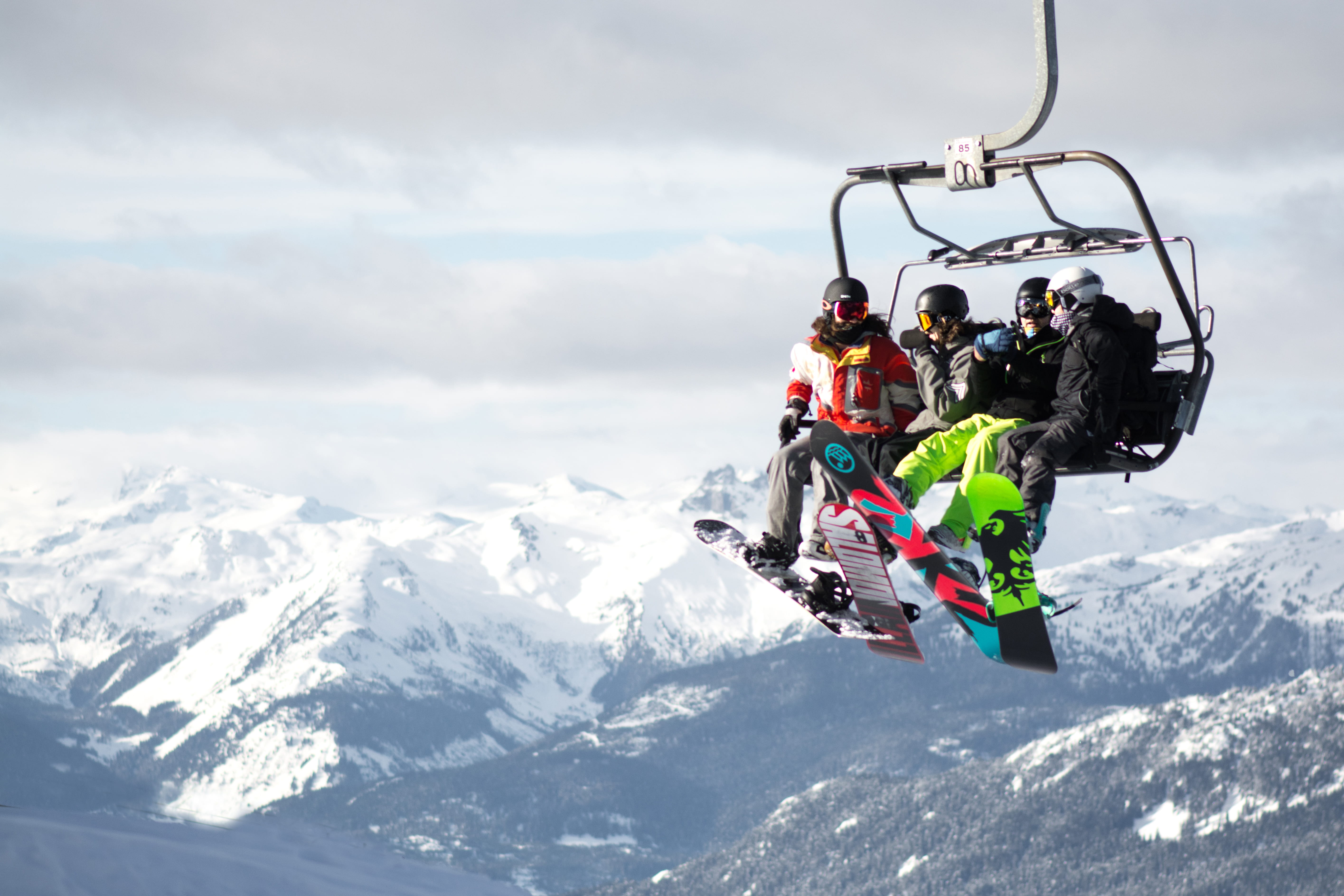 mountain range, cable, extreme sports, sport, trip, skiier, daytime, outdoors, friends, beauty in nature, adventure, leisure activity, cloud, snowcapped mountain, HD Wallpaper