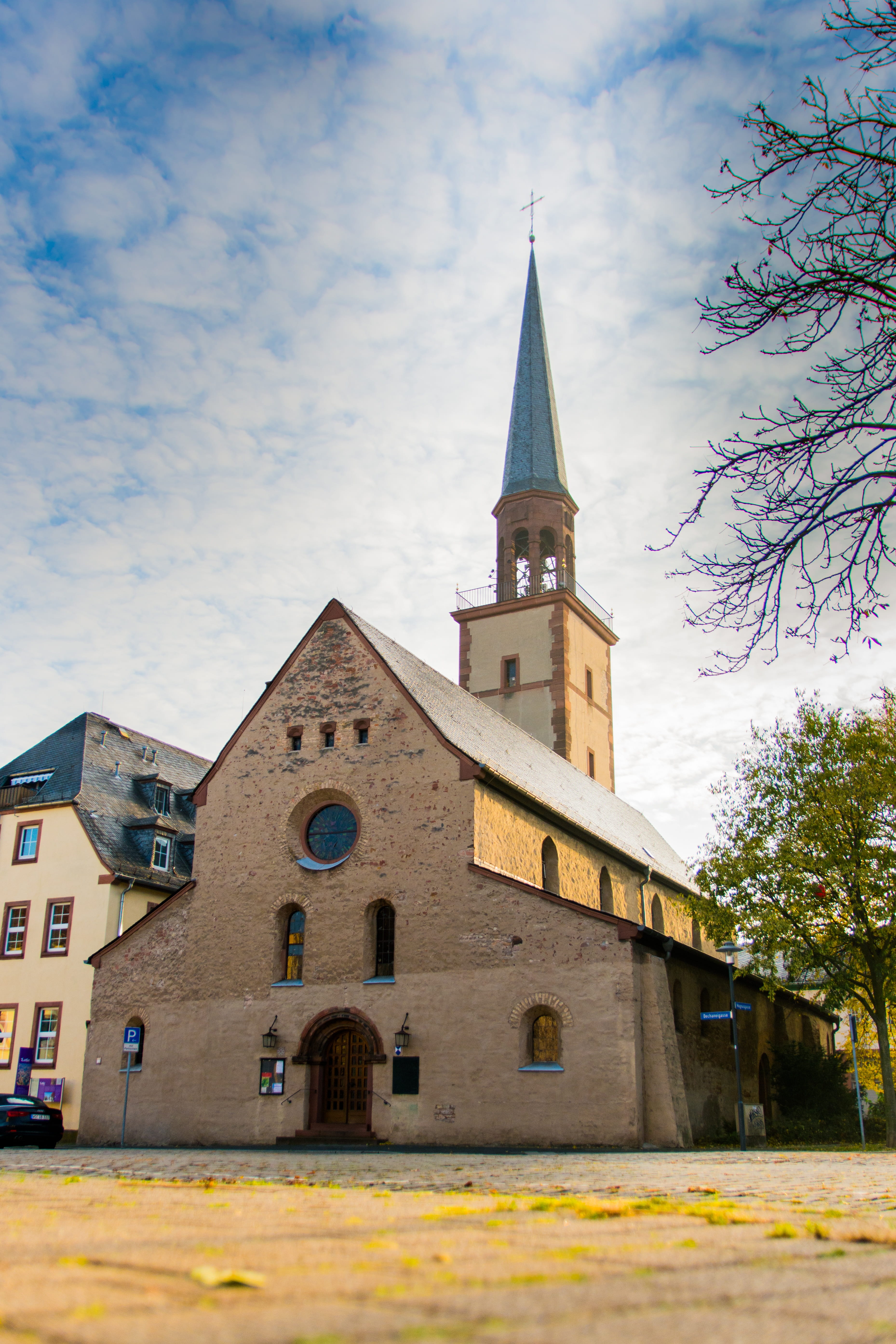lutherstadt, martin luther, tree, cloud - sky, protestant, worms, sky, clock, magnus church, plant, spirituality, historically, church, no people, belief, Phone HD Wallpaper