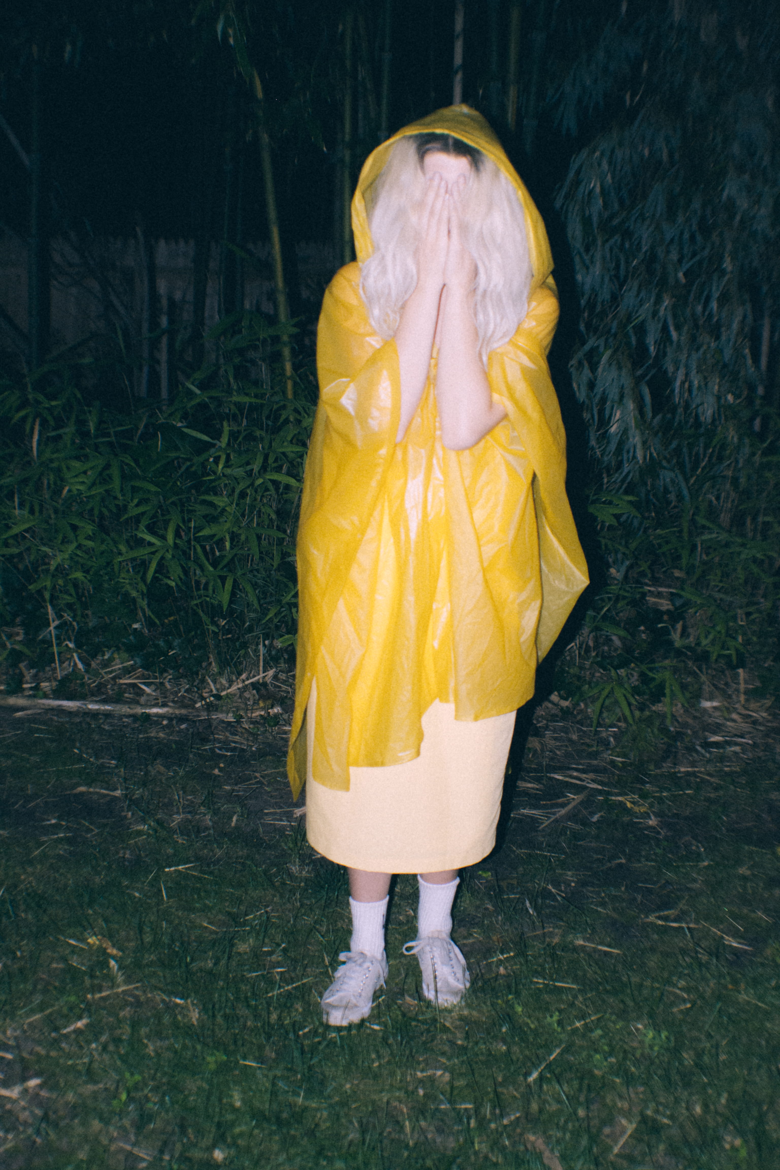 childhood, front view, innocence, full length, leisure activity, one person, land, clothing, covering, girls, ghost, nature, lifestyles, 4K, plant, yellow, Phone HD Wallpaper