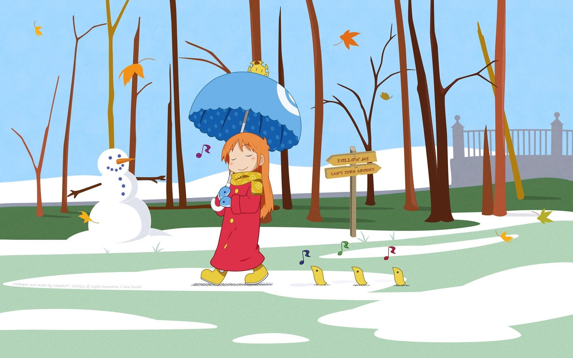 1080P, Winter, shinonome hakase, hakase, art, anime, x, evangelion, 1920x1200 px, px, Nichijou, shinonome, hd, HD Wallpaper