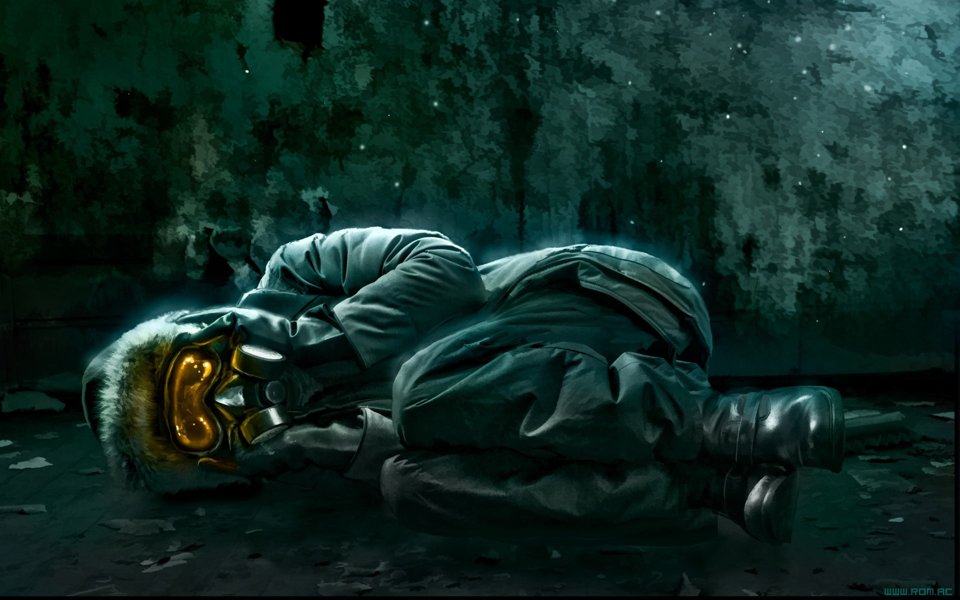 alexius, digital, vitaly, masks, S, art, apocalyptic, 1080P, fantasy, gas, romantically, HD Wallpaper