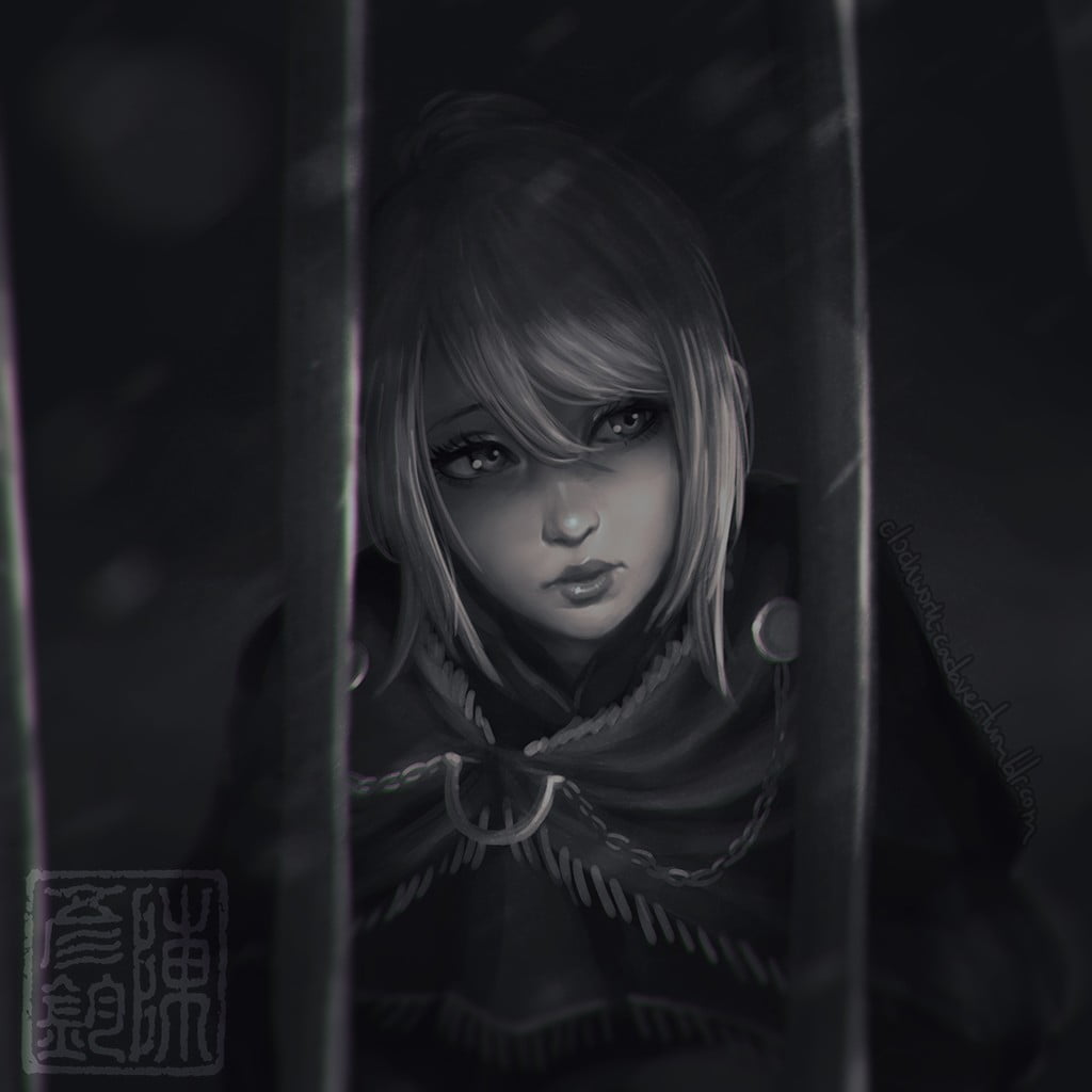 indoors, child, innocence, looking at camera, fear, horror, one person, looking away, doll, poncho, Dark Souls, monochrome, females, snowflakes, evil, woman, Phone HD Wallpaper