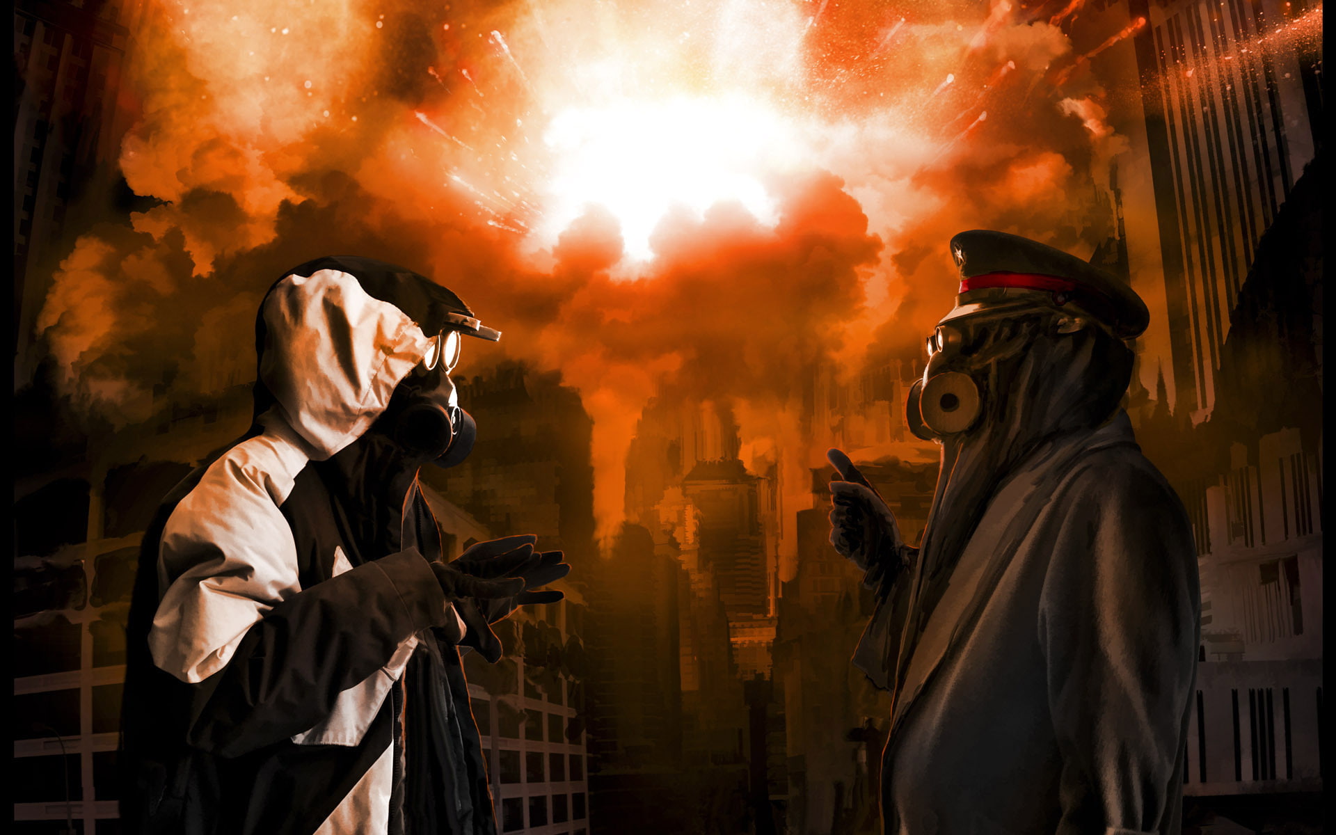 alexiuss, boom, 1080P, romantically apocalyptic, art, romance of the Apocalypse, HD Wallpaper
