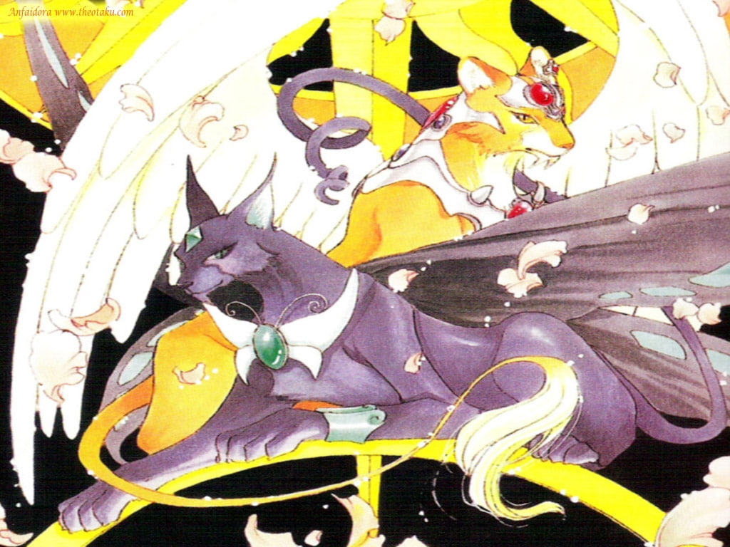 480P, keroberos, Manga, spinnel, anime, sakura, card, spinnel sun, sun, captor, art, kero, card captor sakura, hd, HD Wallpaper