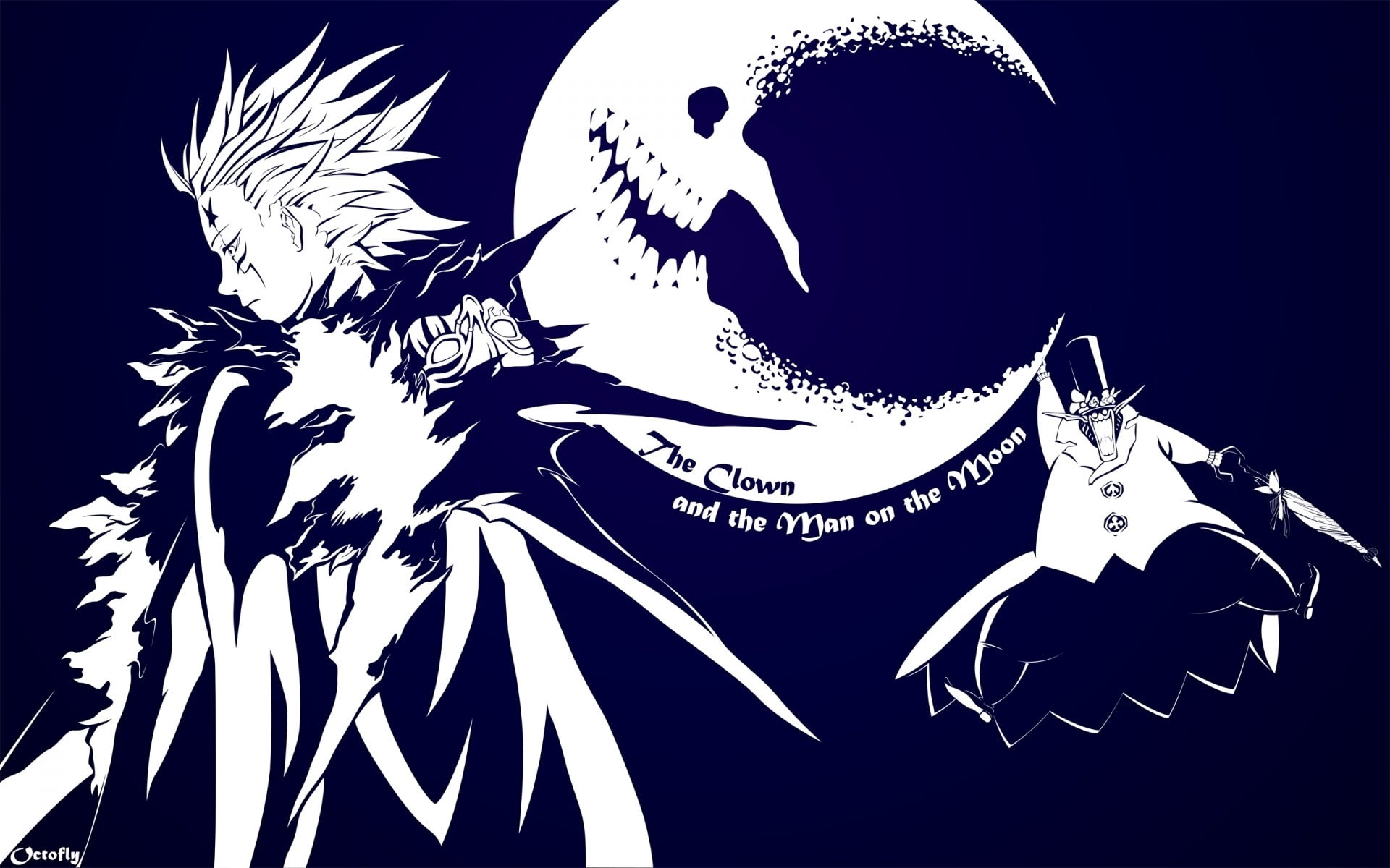 anime, night, D.Gray-man, craft, illuminated, animal, tree, sky, close-up, christmas, outdoors, no people, 1080P, low angle view, nature, black background, HD Wallpaper