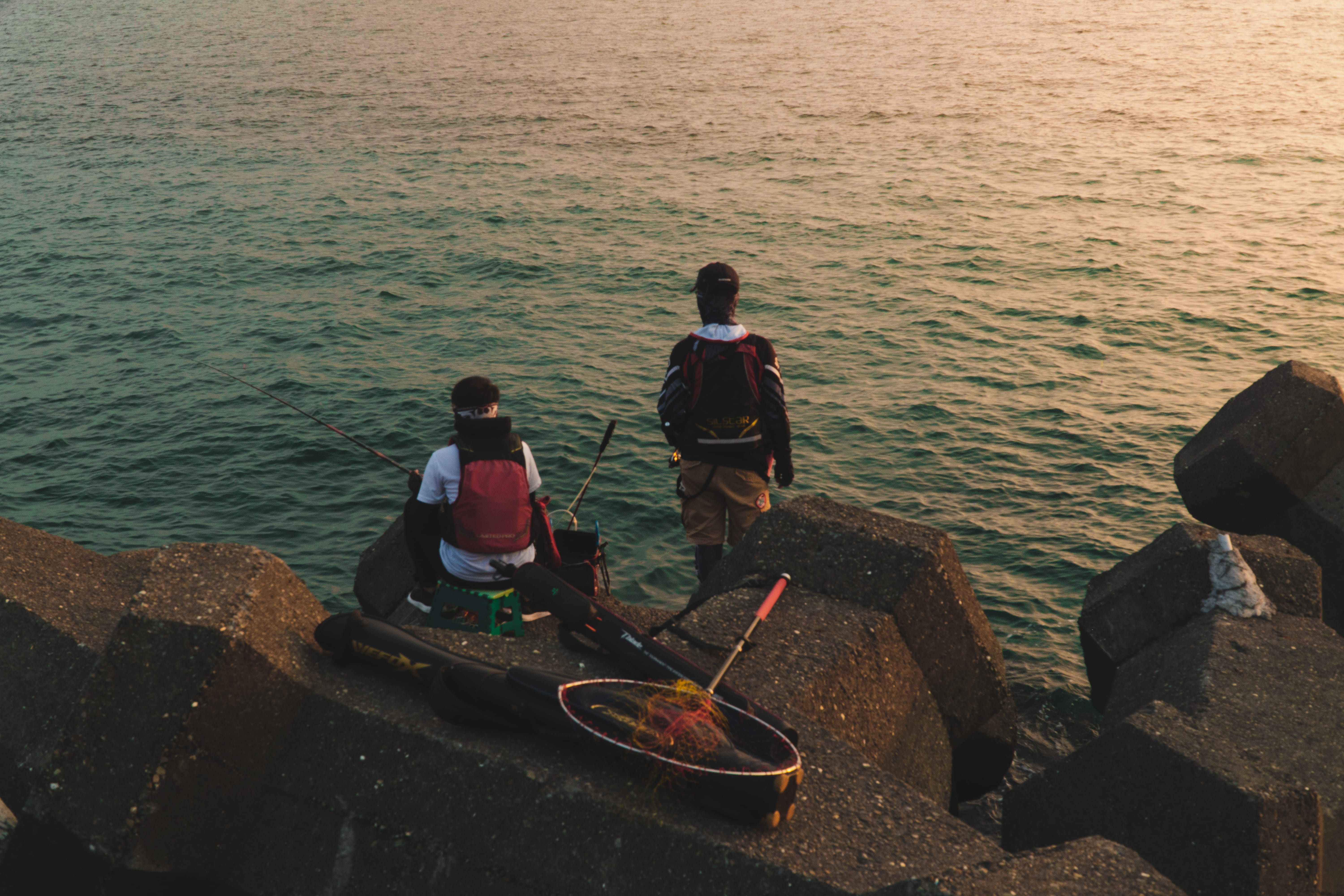 lifestyles, taiwan, fishing, lifejacket, rear view, men, person, real people, day, leisure activity, vehicle, ocean, group of people, sitting, human, beauty in nature, HD Wallpaper