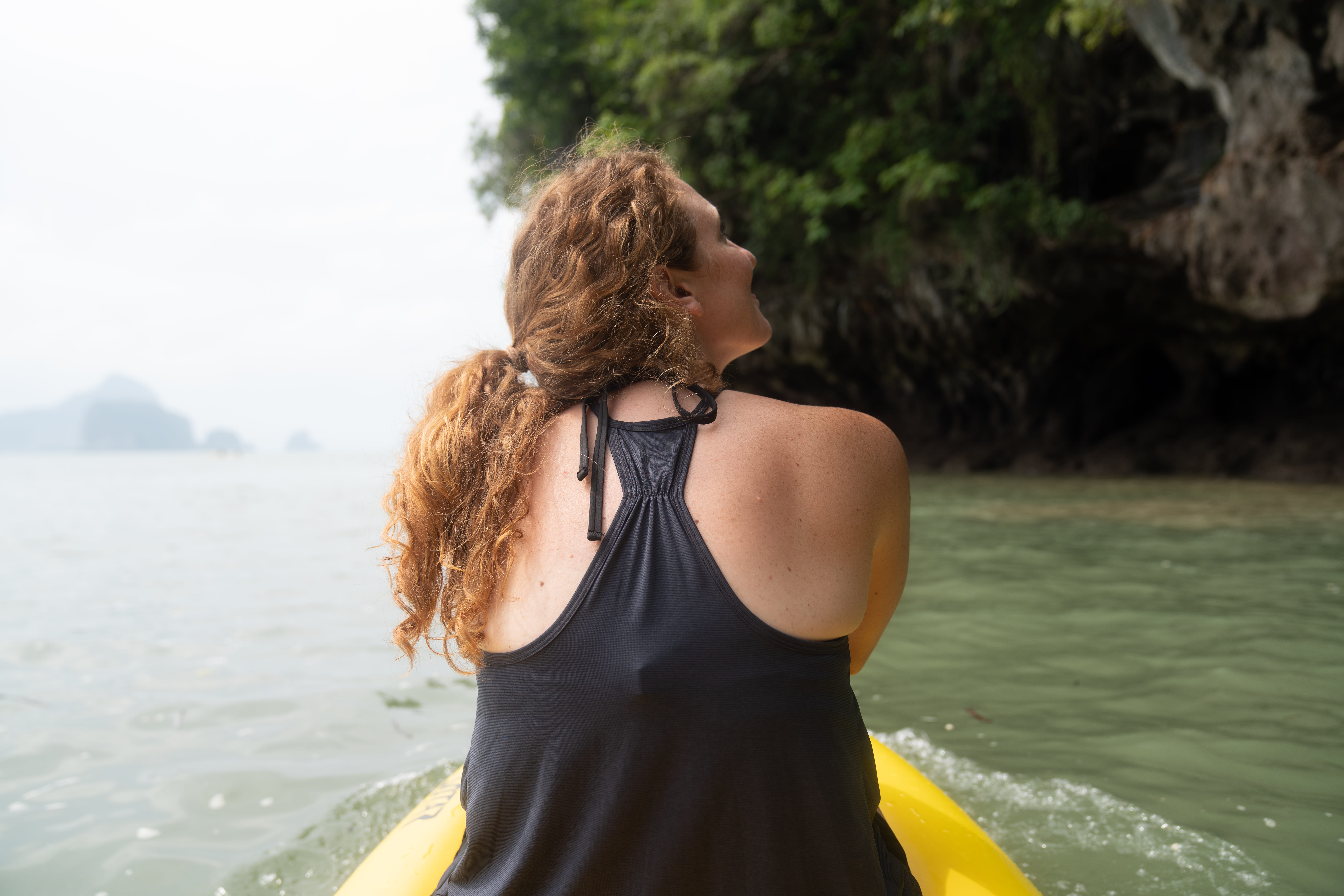 8K, lake, outdoors, vacations, lifejacket, women, clothing, young adult, human, oars, day, apparel, adult, standing, rear view, hairstyle, focus on foreground, HD Wallpaper