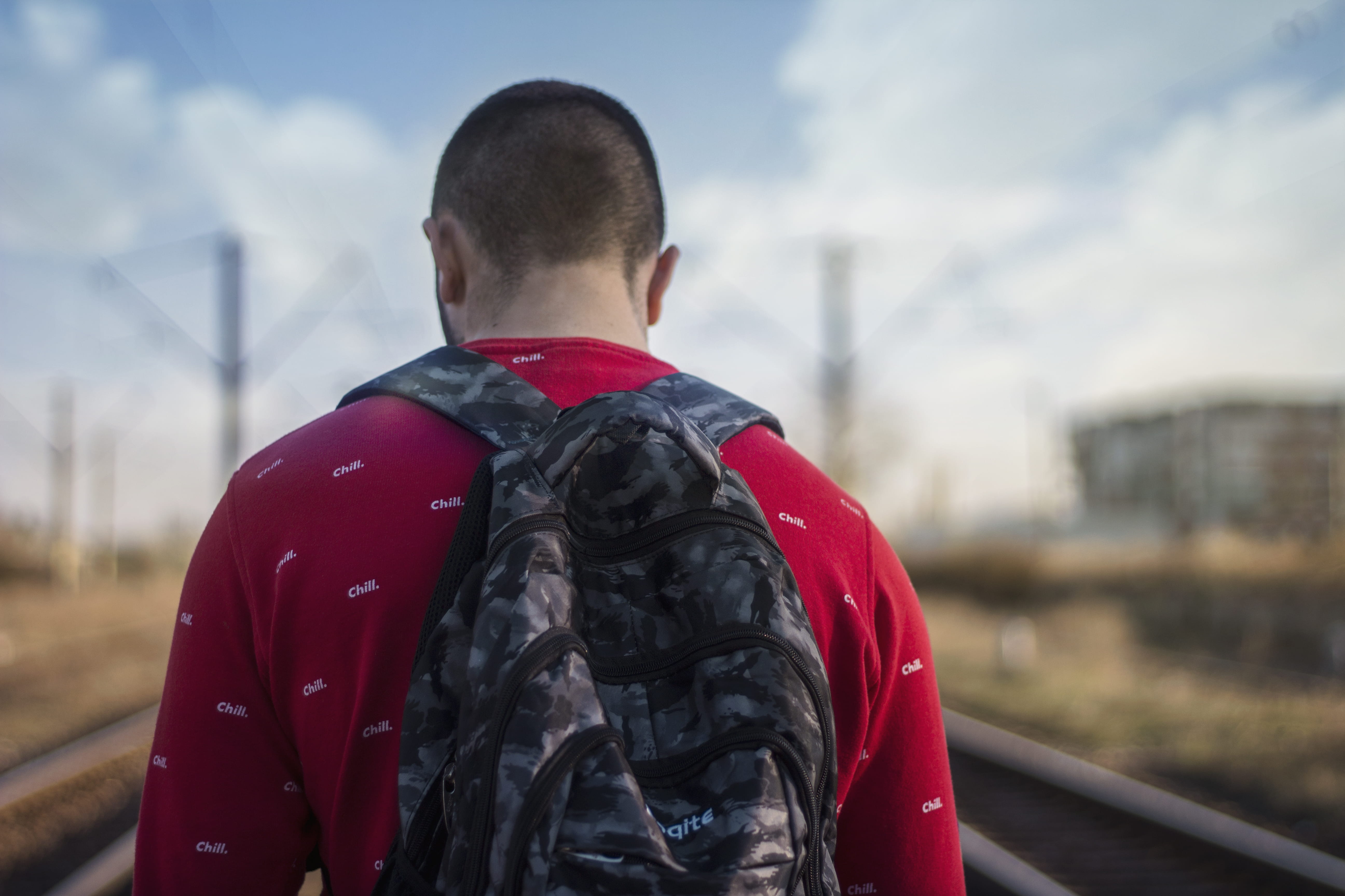 men, clothing, sweatshirt, sweater, focus on foreground, lifestyles, lifejacket, jacket, apparel, nature, standing, sky, hood - clothing, 5K, coat, long sleeve, HD Wallpaper