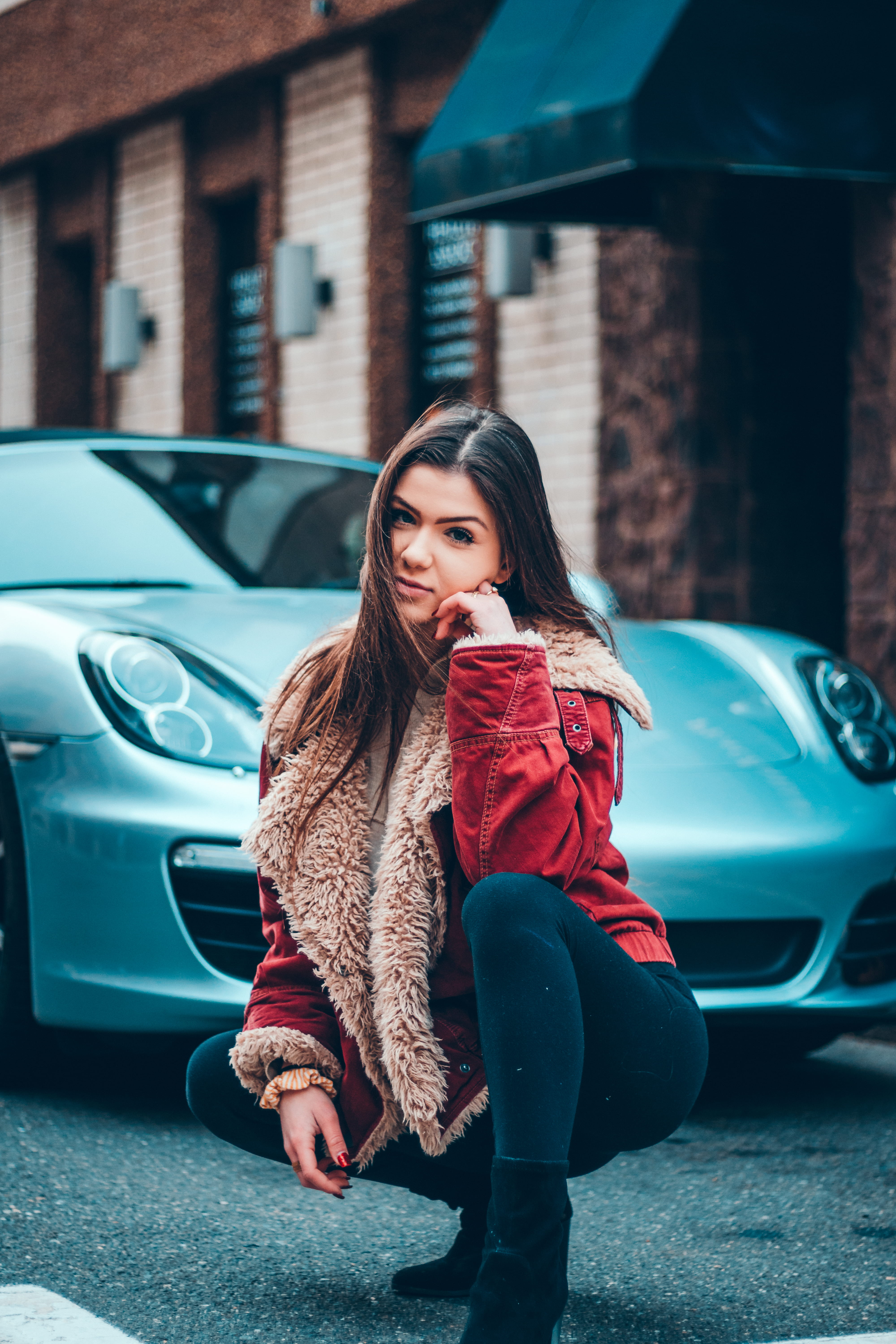 scarf, land vehicle, woman, robe, transportation, young women, 5K, wheel, women, spoke, machine, leisure activity, lifestyles, hairstyle, automobile, real people, Phone HD Wallpaper