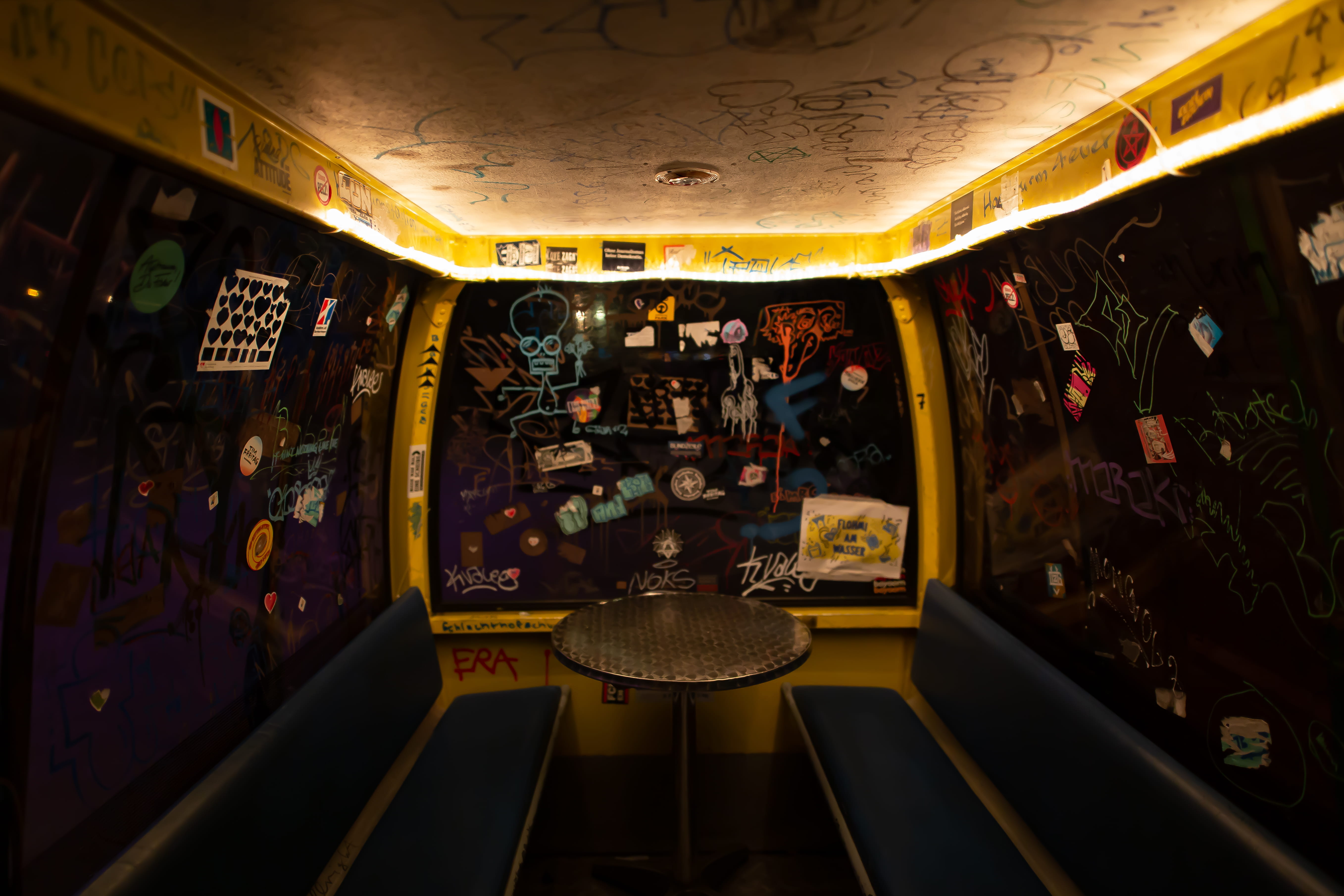 public transportation, sweets, ceiling, night, mode of transportation, food court, car, switzerland, land vehicle, furniture, 5K, cafeteria, transportation, HD Wallpaper