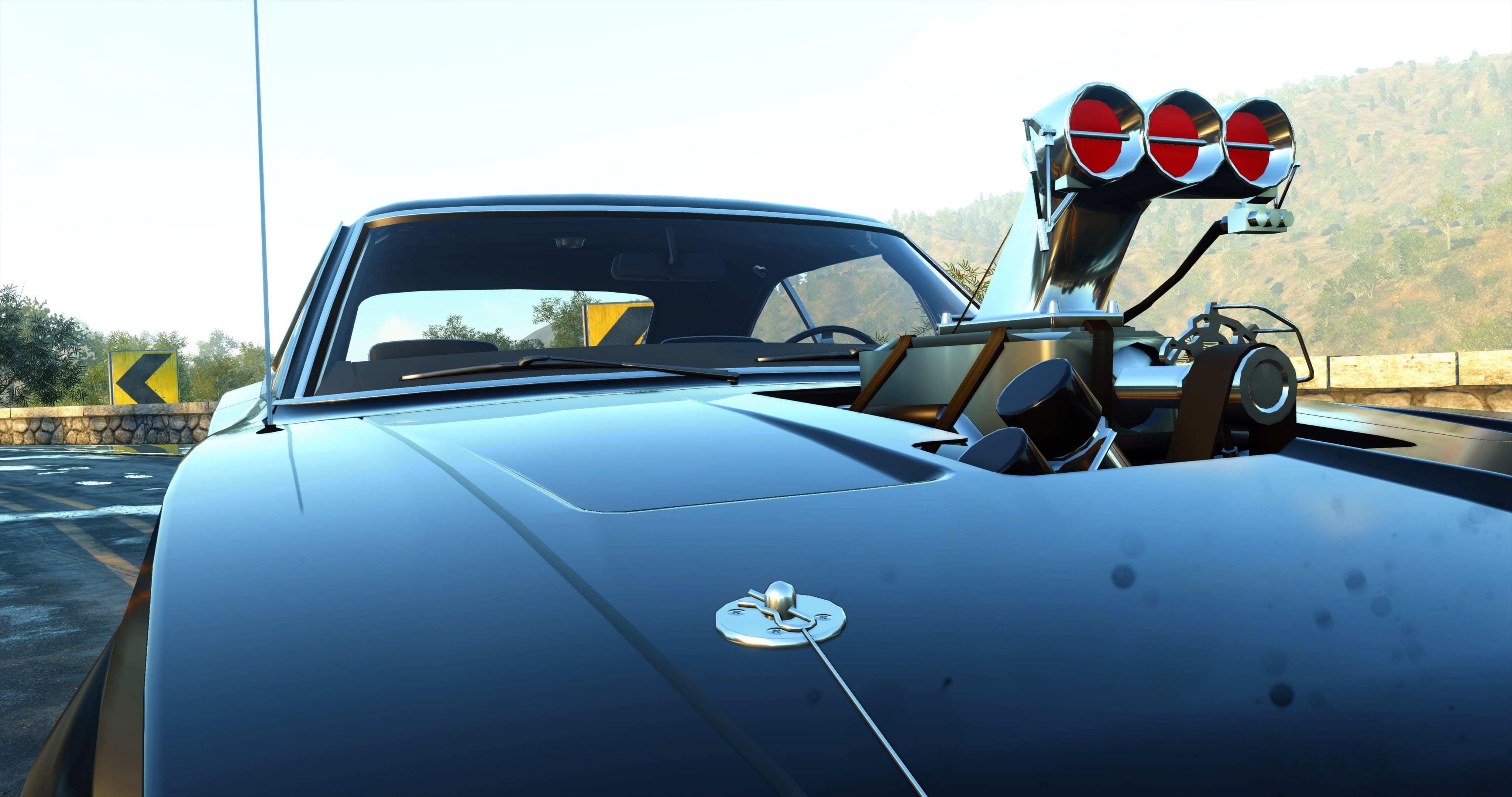 furious, fast, land vehicle, retro styled, sky, window, transport, reflection, transportation, outdoors, rear-view mirror, motor vehicle, mode of transportation, HD Wallpaper