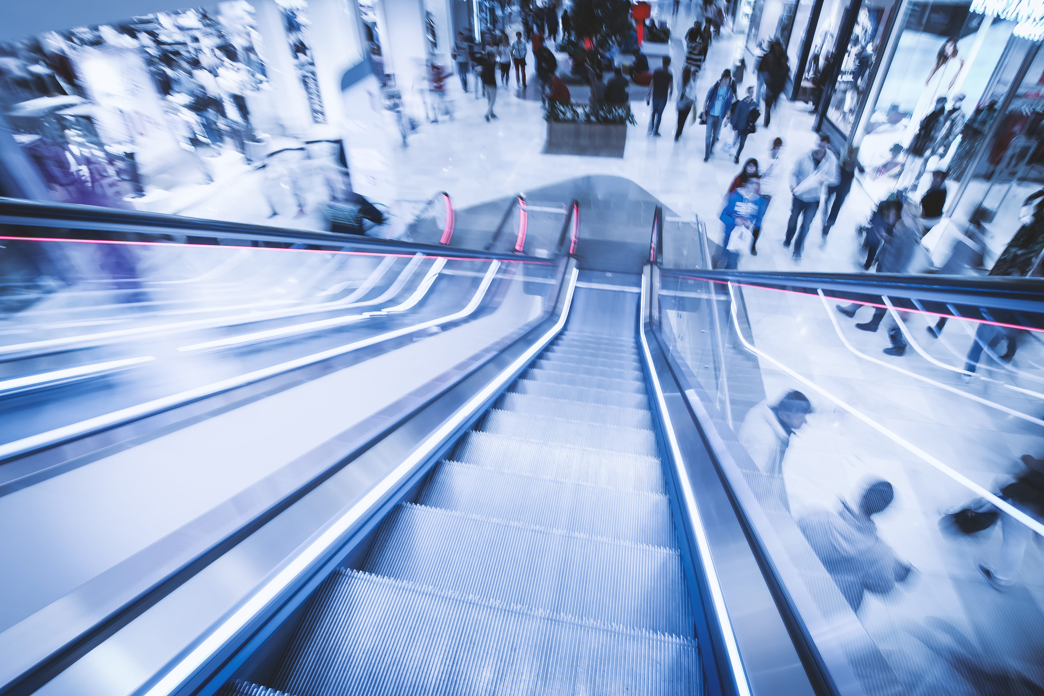 motion, city life, escalator, view, center, group of people, transportation, shopping, built structure, activity, speed, 2K, on the move, blurred motion, HD Wallpaper