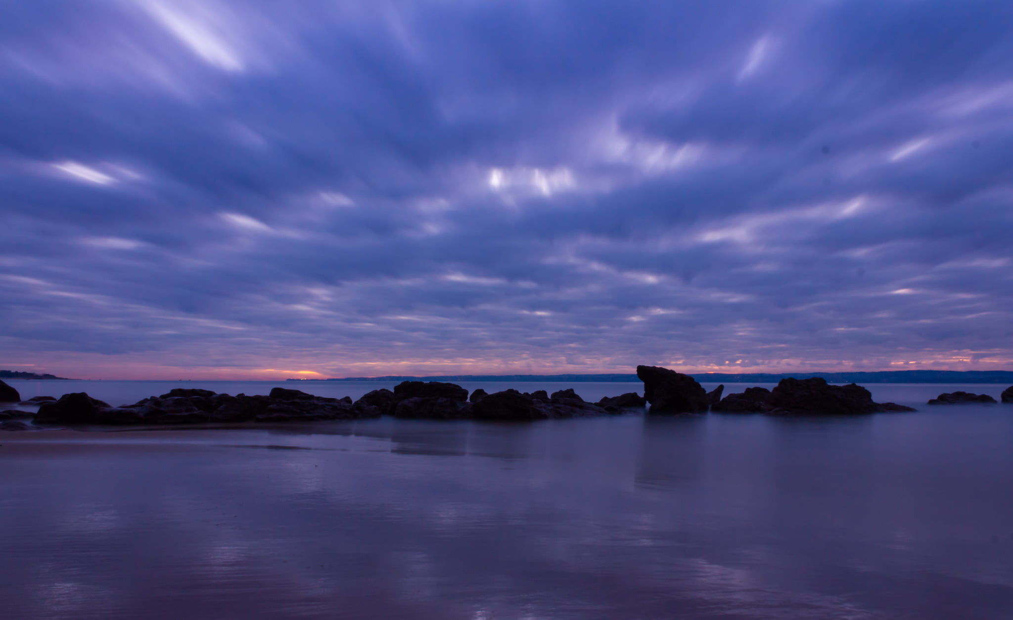 Explore, Flickr, beach, coastline, clouds, Scout, water, body, nature, scenics, dusk, rock - Object, sky, Van der Velde, Last Light, sea, long exposure, HD Wallpaper