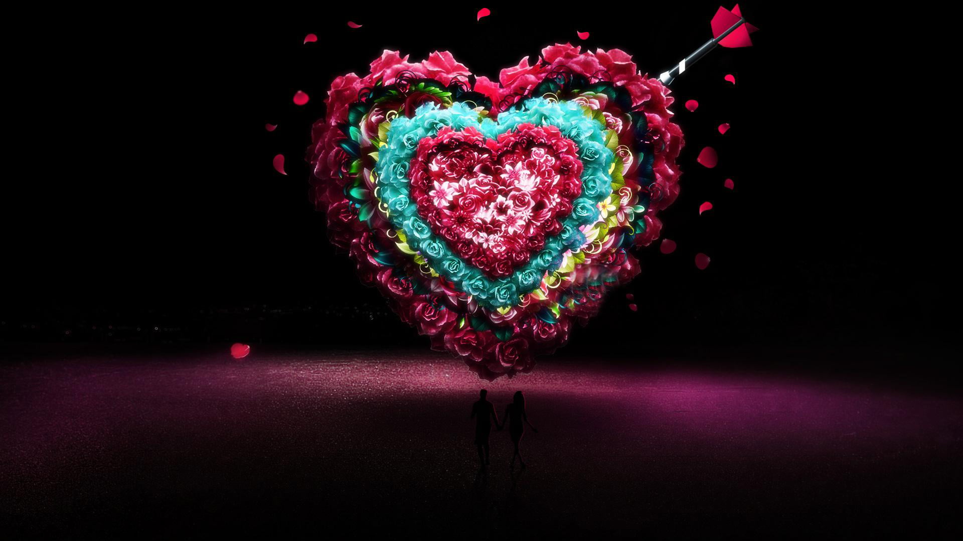 sweet food, heart shape, texture, icon, still life, no people, black background, valentines day - holiday, close-up, light, food and drink, red, studio shot, HD Wallpaper