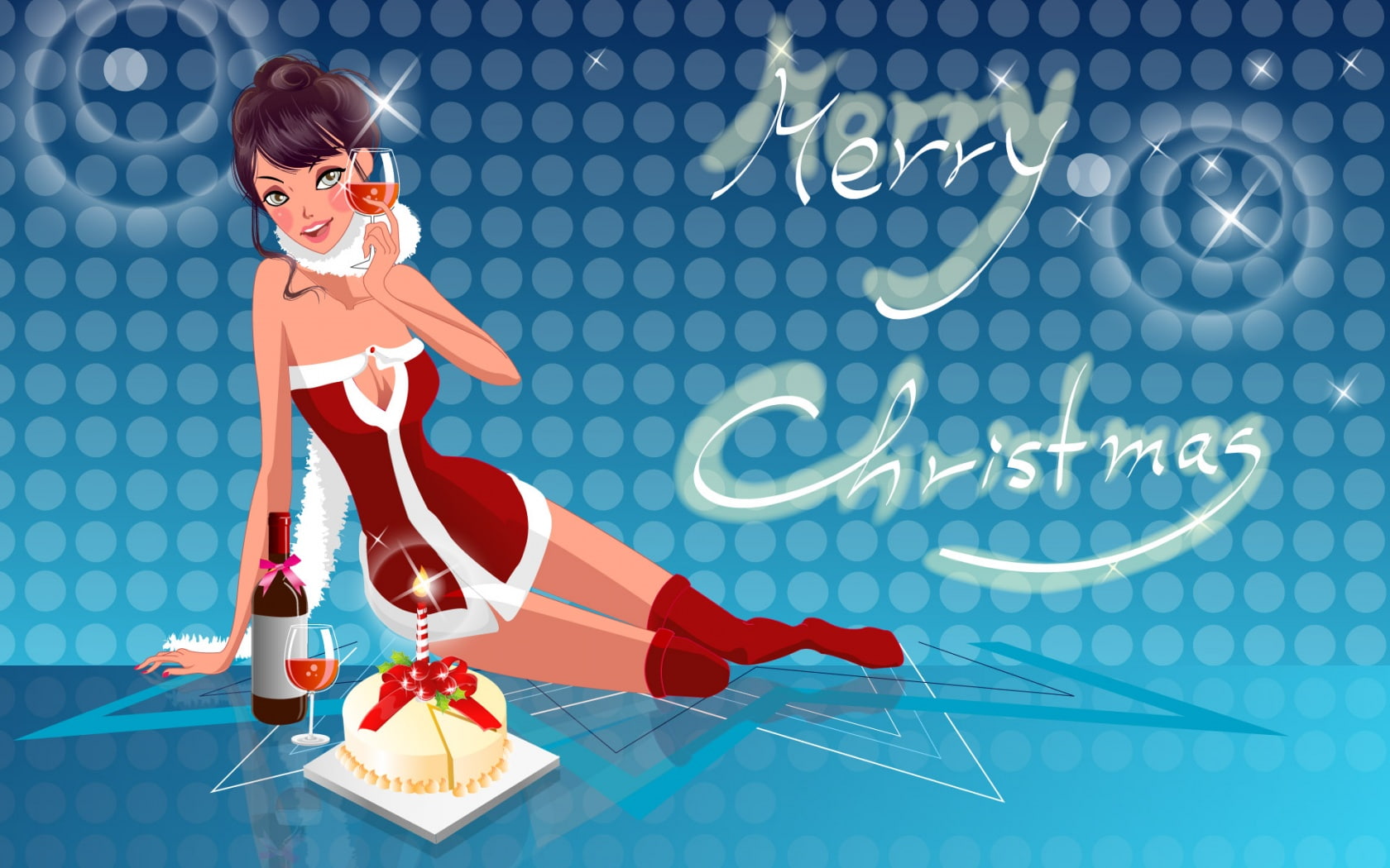 christmas, vector, intimate, babe, 720P, HD Wallpaper