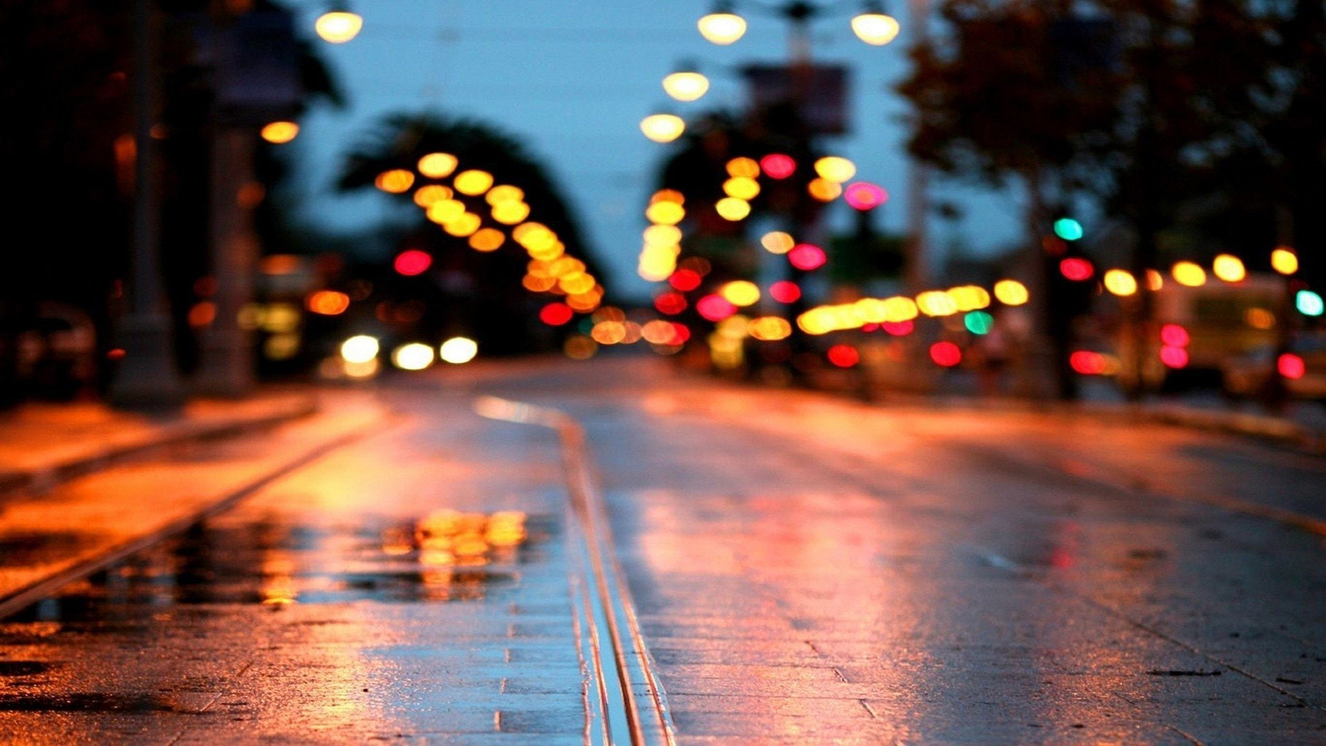 focus, colors, 1080P, streetscape, cityscapes, streets, HD Wallpaper