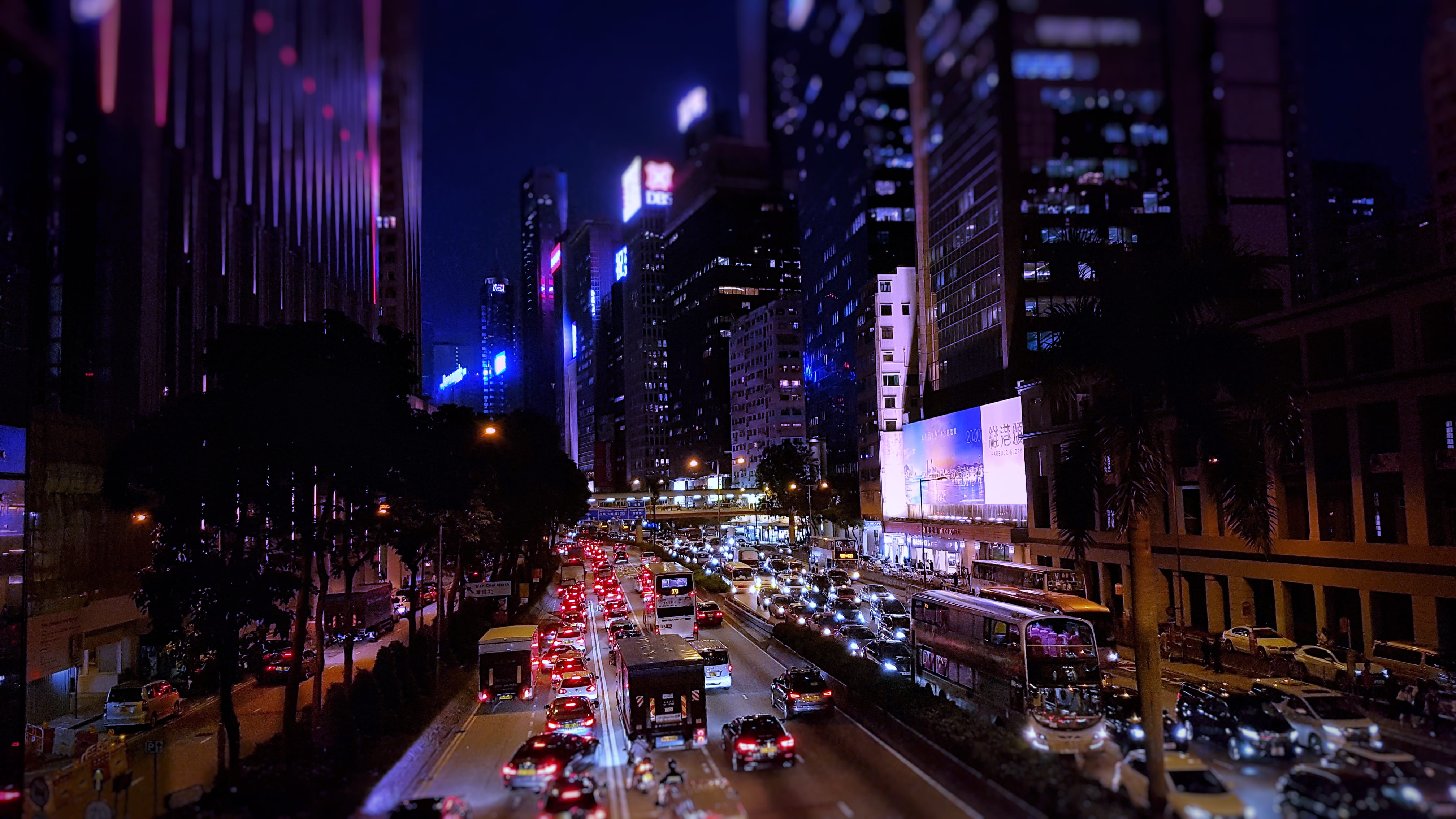 city life, hustle, hong, n, city street, car, building, office building exterior, city, night, kong, transportation, street, nightlife, cityscape, modern, HD Wallpaper