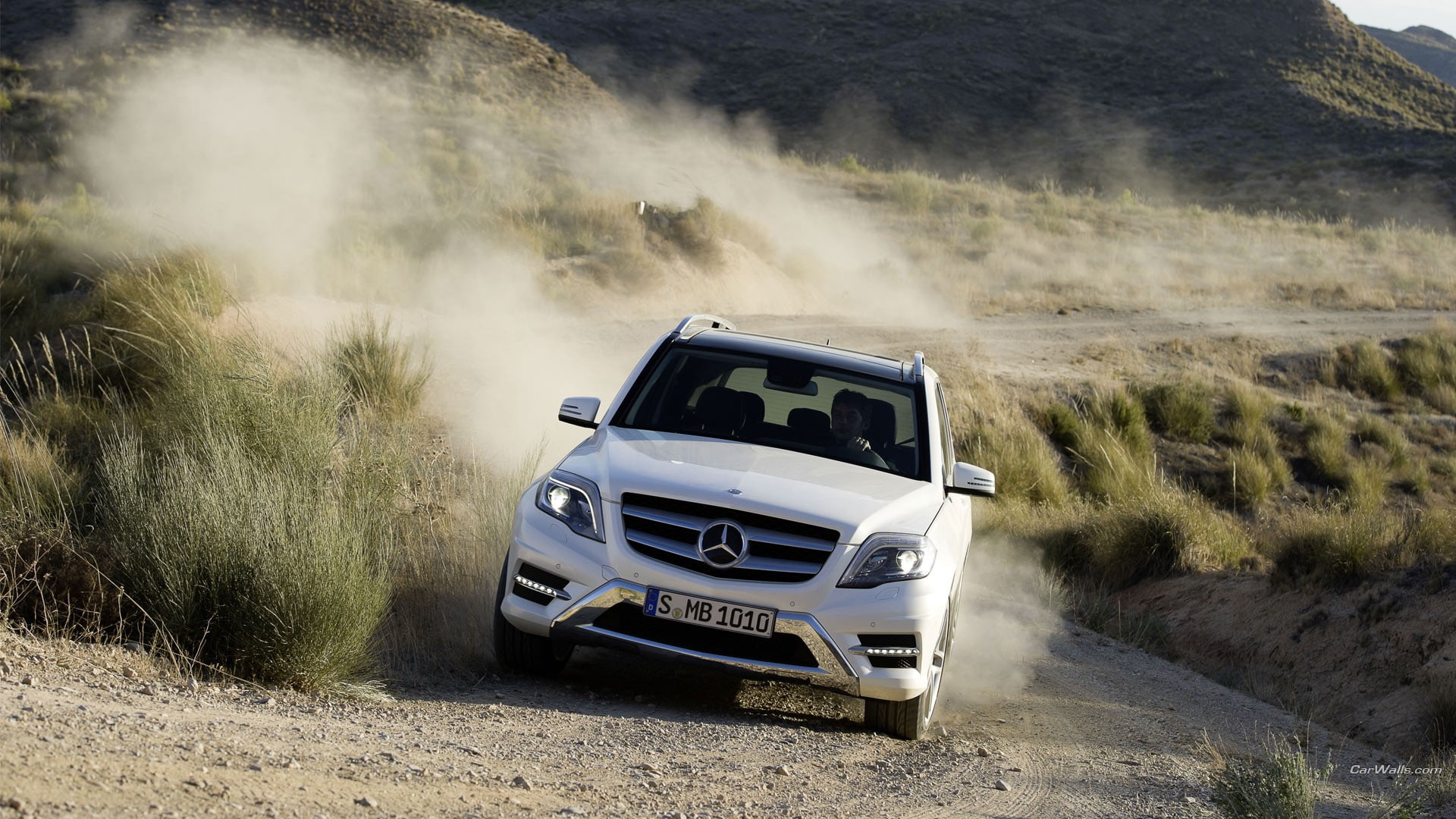 dust, off-road, motion, travel, plant, off-road vehicle, Mercedes GLK, mode of transportation, car, 4x4, road trip, SUV, landscape, 1080P, road, journey, HD Wallpaper