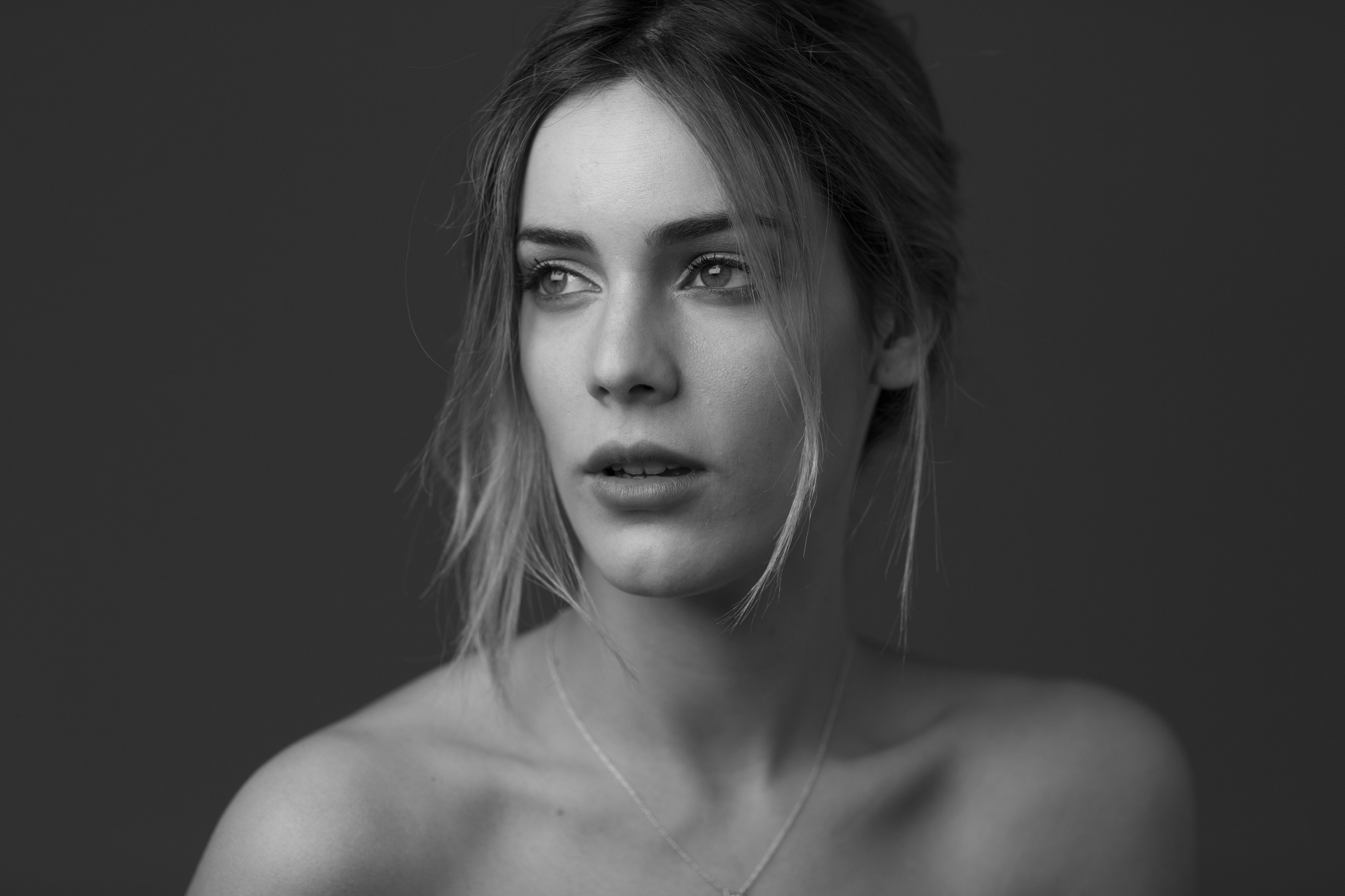 Woman, Alejandra Onieva, Girl, Actress, Spanish, Actresses, Black and White, 5K, HD Wallpaper