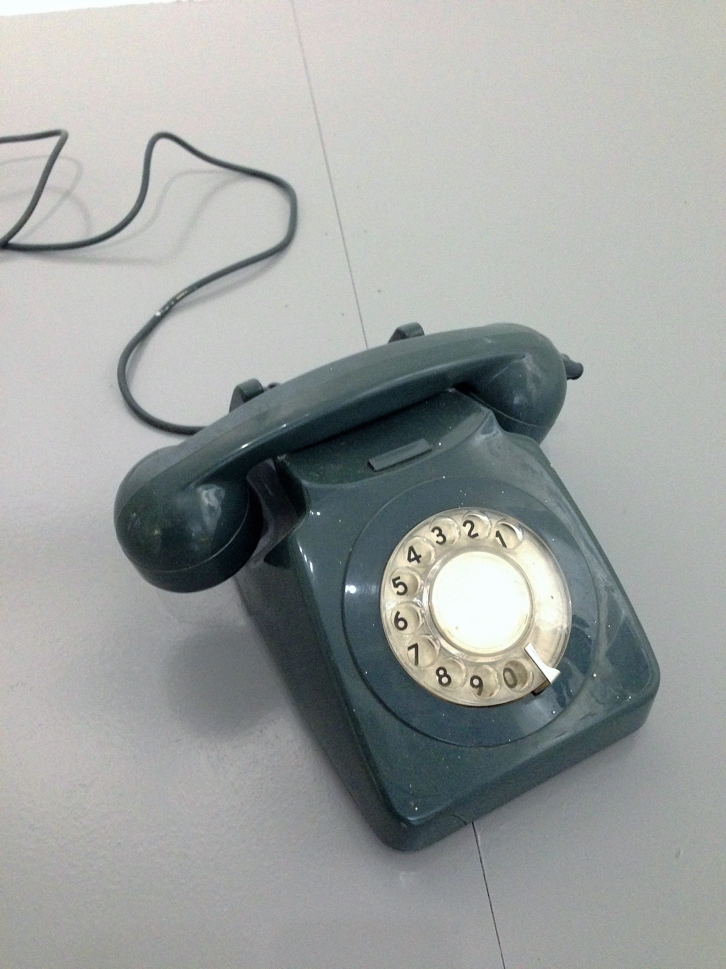 no people, indoors, antique, high angle view, Telephone, Dial, telephone receiver, retro styled, technology, close-up, land line, Phone, green, retro, nostalgia, Phone HD Wallpaper