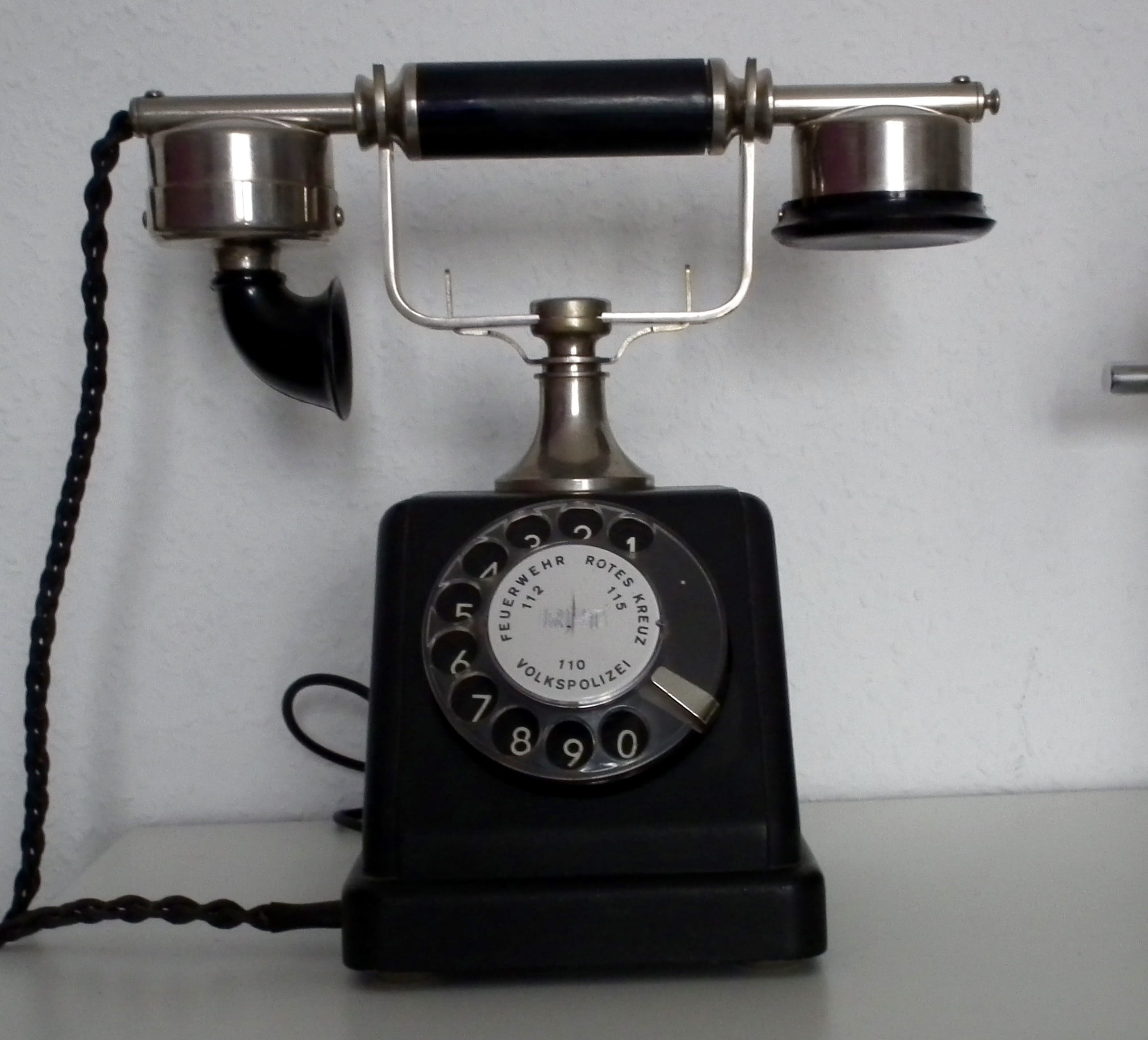 single Object, Telephone, 2K, number, wall - building feature, technology, rotary Phone, still life, Nostalgia, close-up, classic, call, Phone, no people, HD Wallpaper