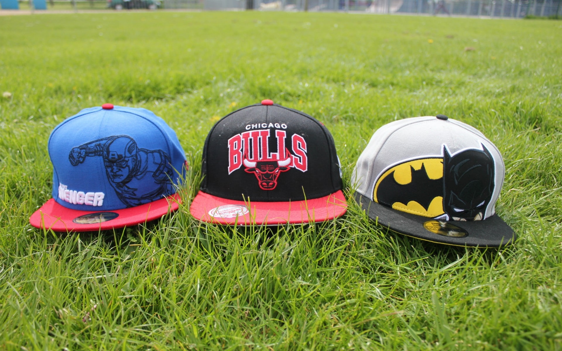 hd, captain, chicago, Batman, x, baseball, snapback, caps, sports, grass, 1080P, captain america, bulls, america, art, HD Wallpaper