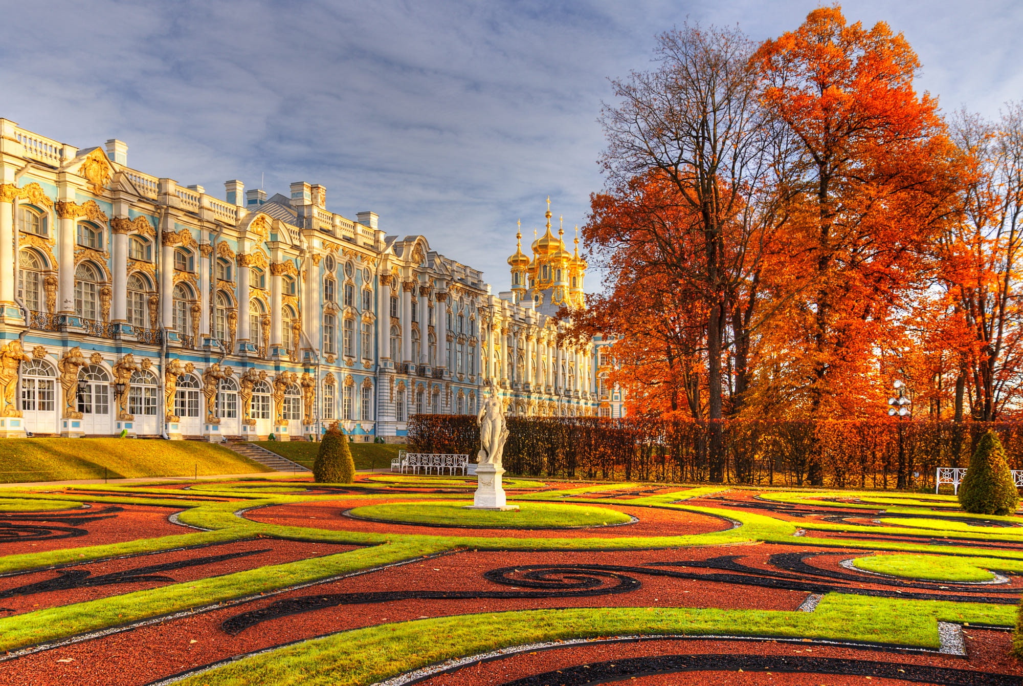 autumn Park, 1080P, Catherine Palace, Tsarskoye Selo, Ed Gordeev, HD Wallpaper