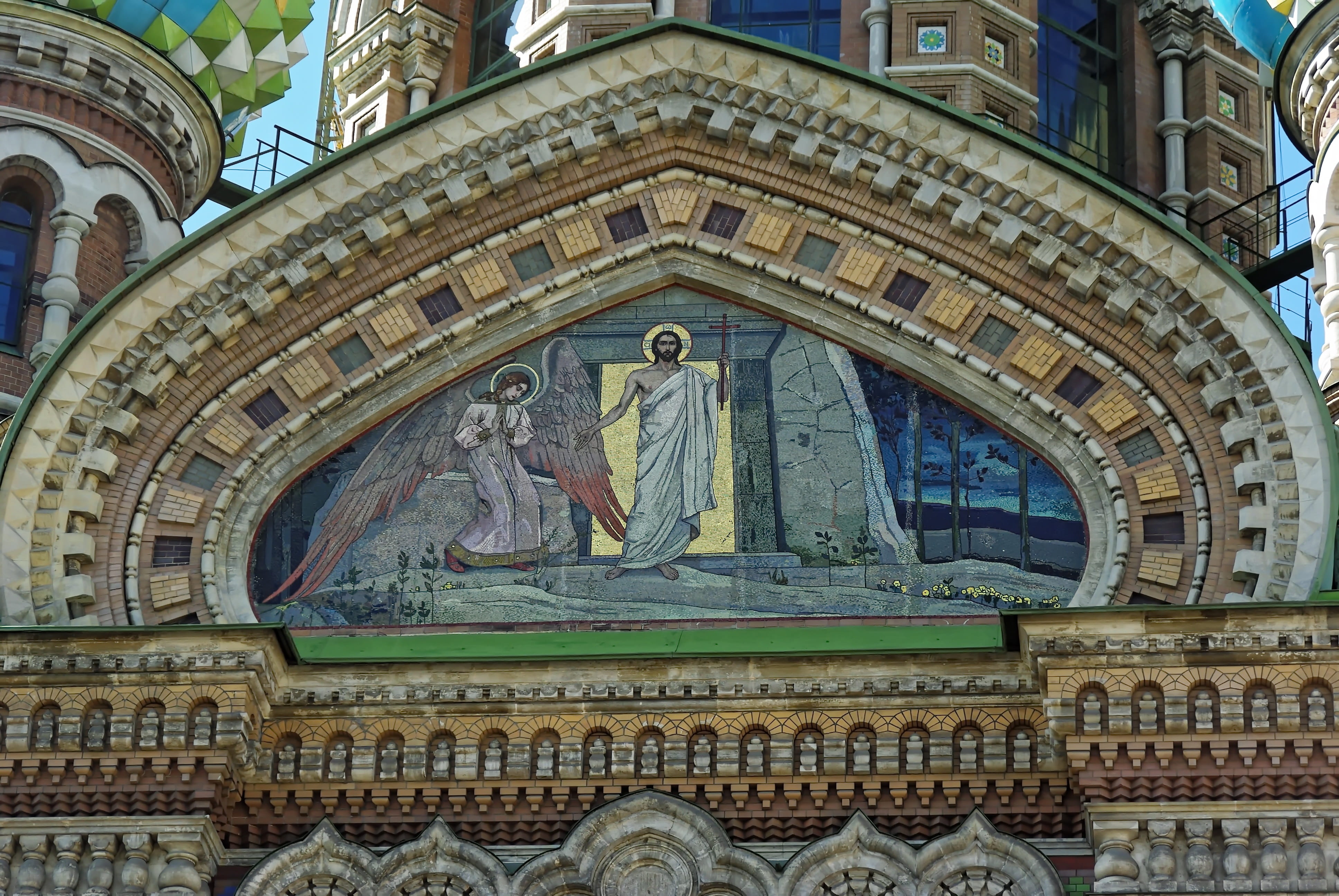 low angle view, male likeness, Basilica, religion, no people, arch, ornate, statue, building exterior, building, art and craft, travel destinations, resurrection, HD Wallpaper
