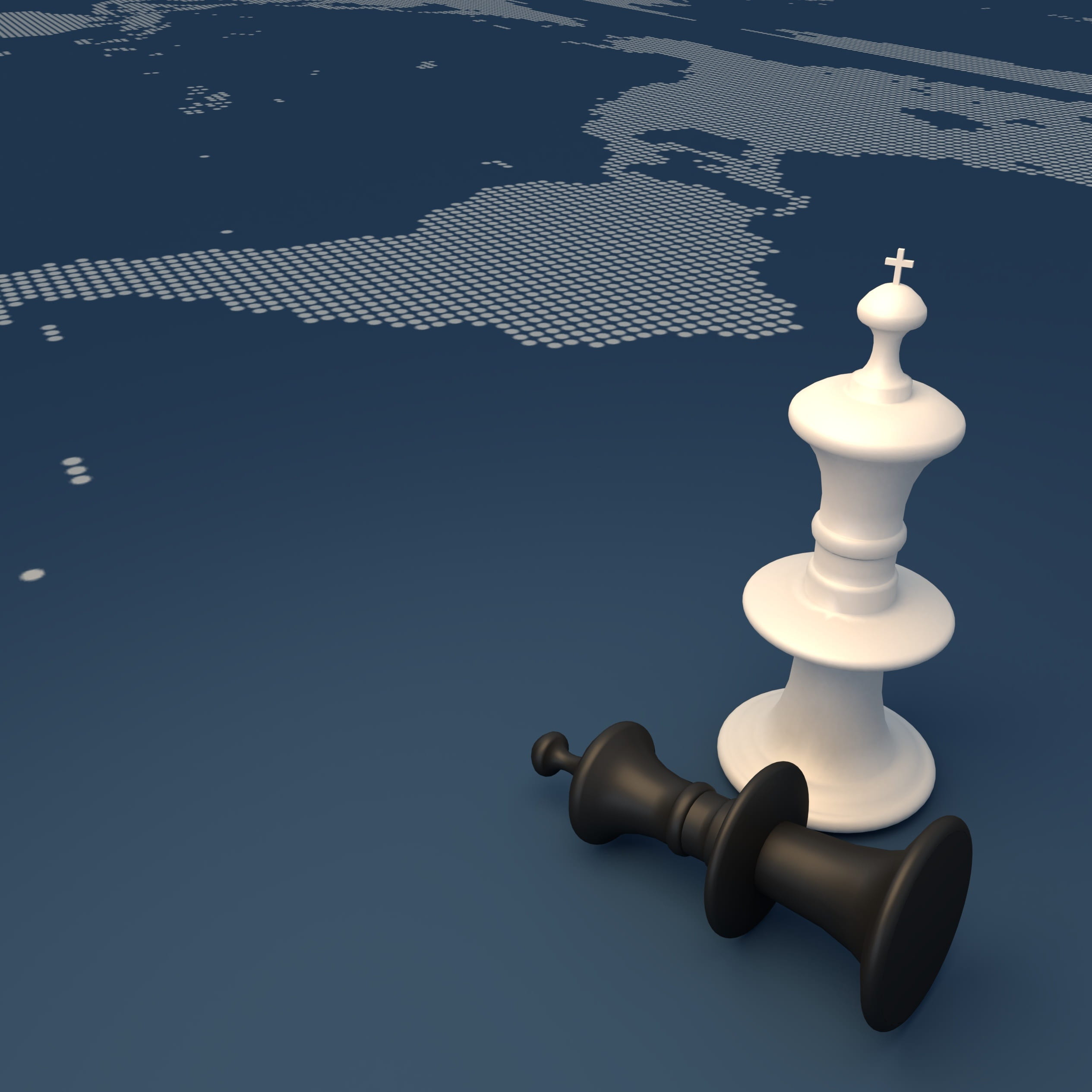 board game, satan, close-up, business, king - chess piece, chess piece, lighting equipment, evil, game, blue, leisure activity, strategy, indoors, copy space, Phone HD Wallpaper