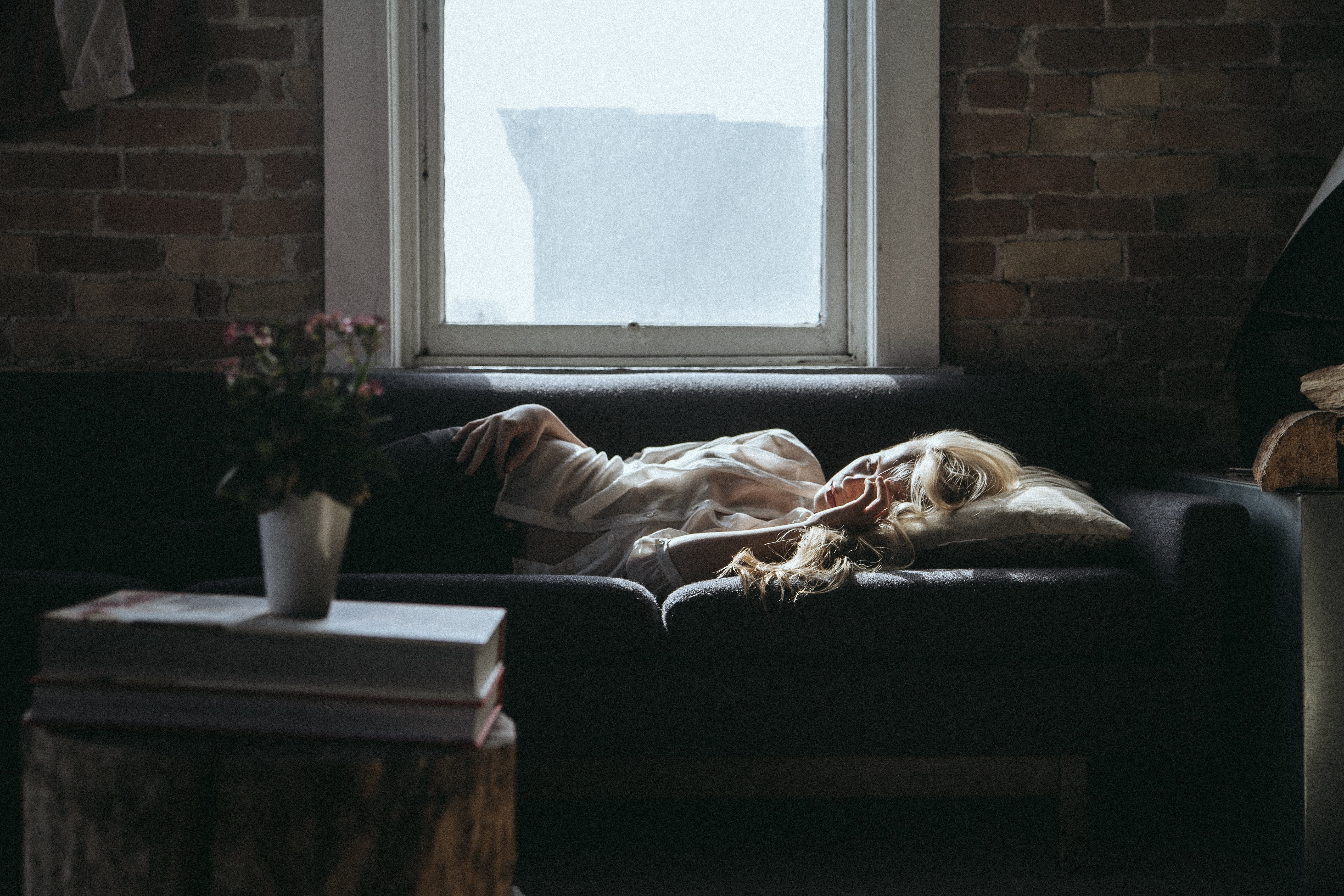 glass, dog, relaxing, lying down, shirt, pets, relaxation, mammal, day, blonde, black, home, white, female, one animal, sofa, vertebrate, dream, animal themes, HD Wallpaper