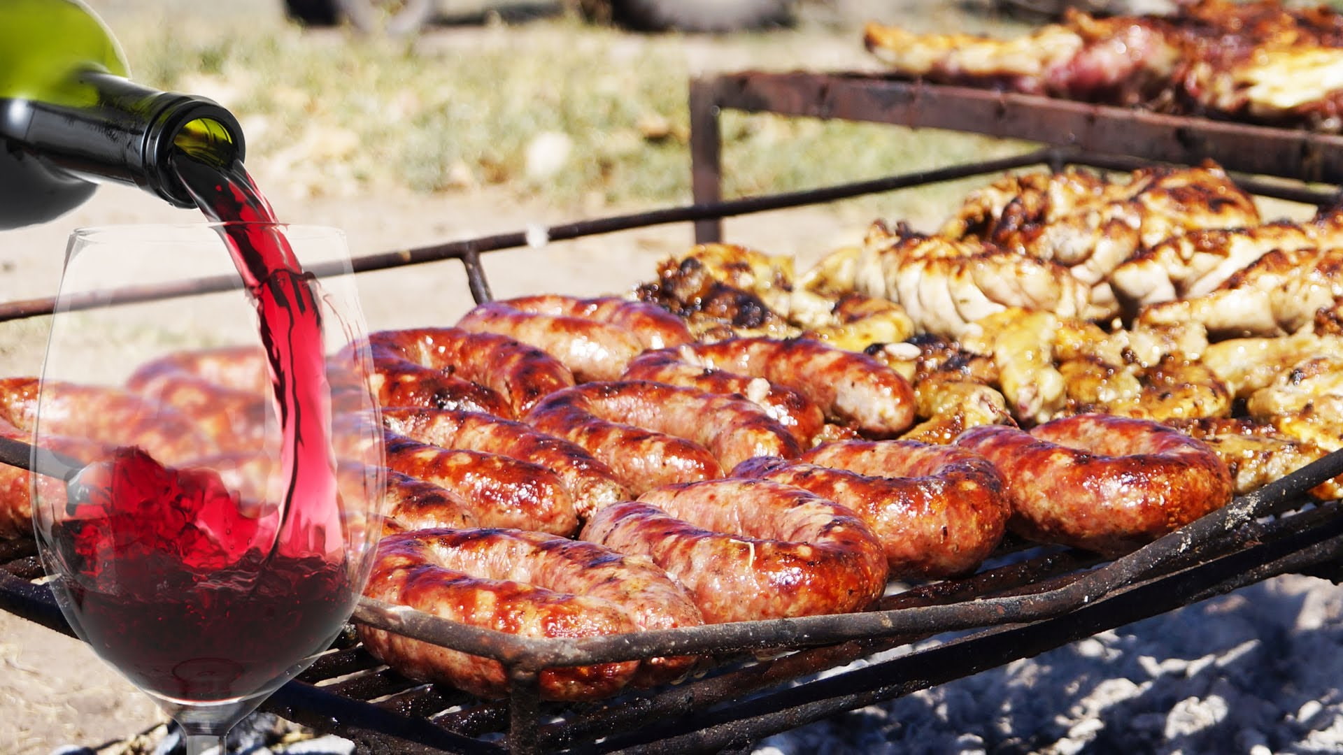 embutidos, argentina, parrillada, carne, vino, copa, 1080P, HD Wallpaper