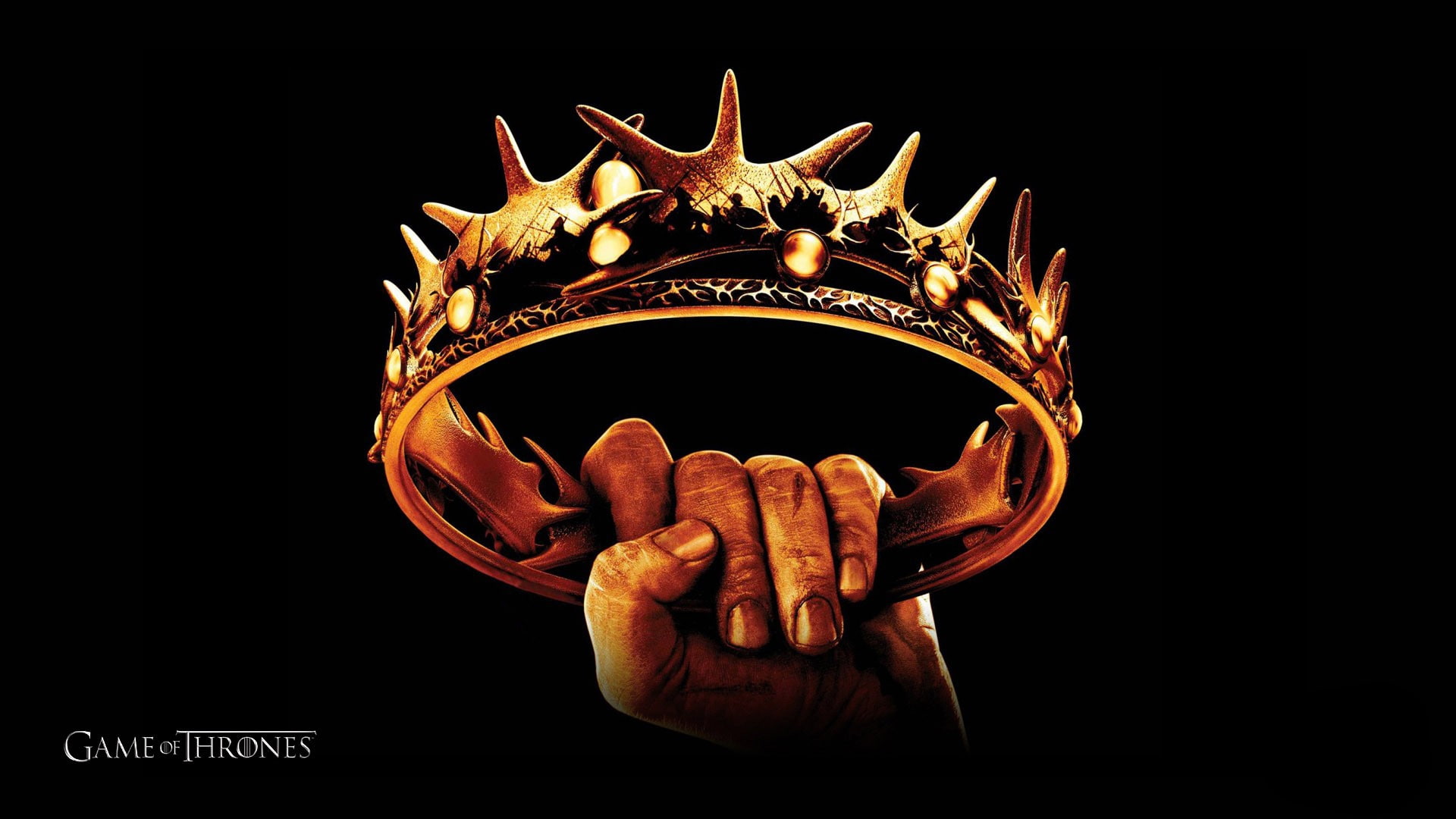holding, game of thrones, 1080P, hd, gold, crown, dark, thrones, game, HD Wallpaper