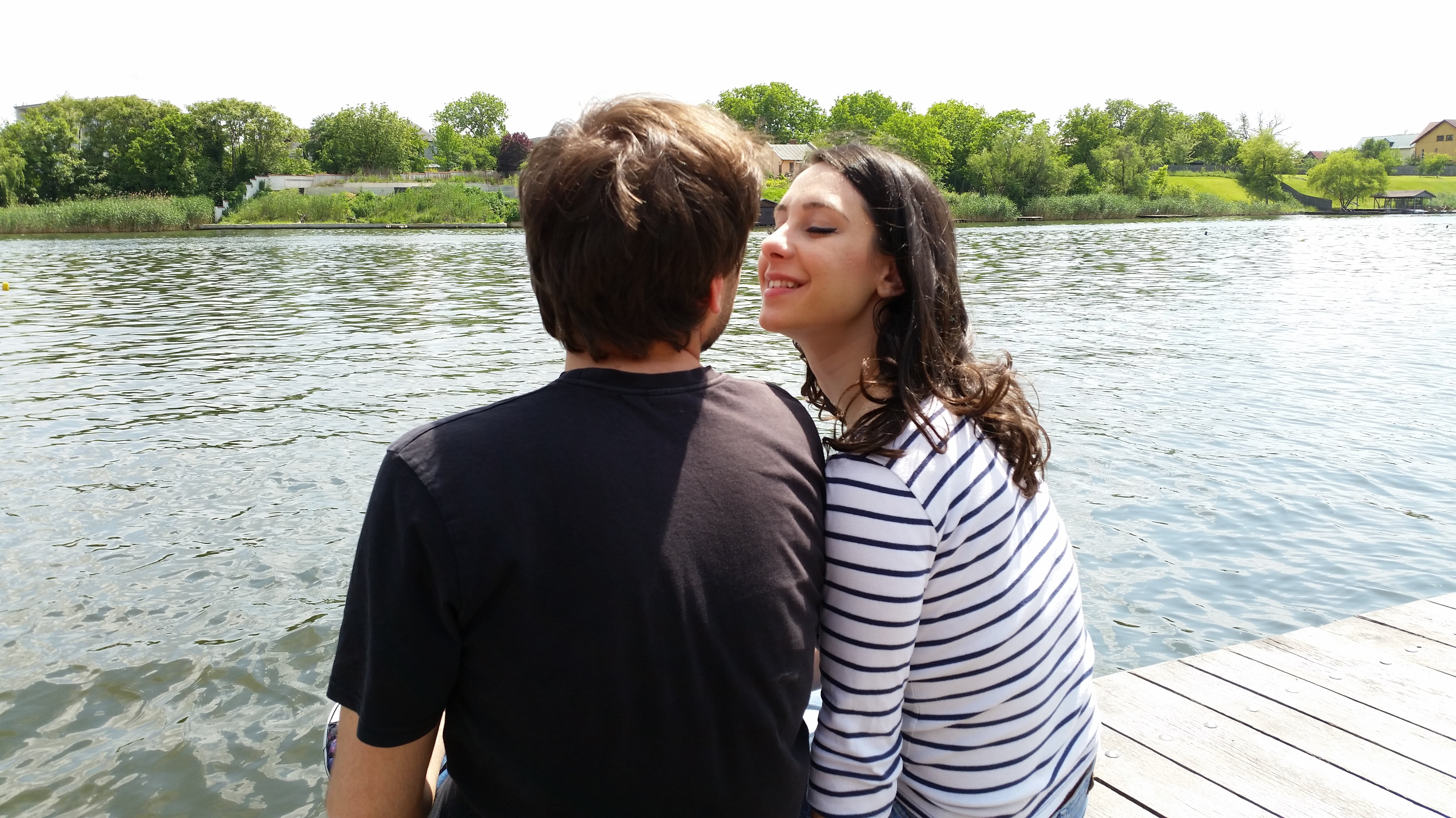 look, standing, hairstyle, lake, two, casual clothing, beside, nature, relationship, female, girl, summer, river, couple, young, leisure activity, women, HD Wallpaper