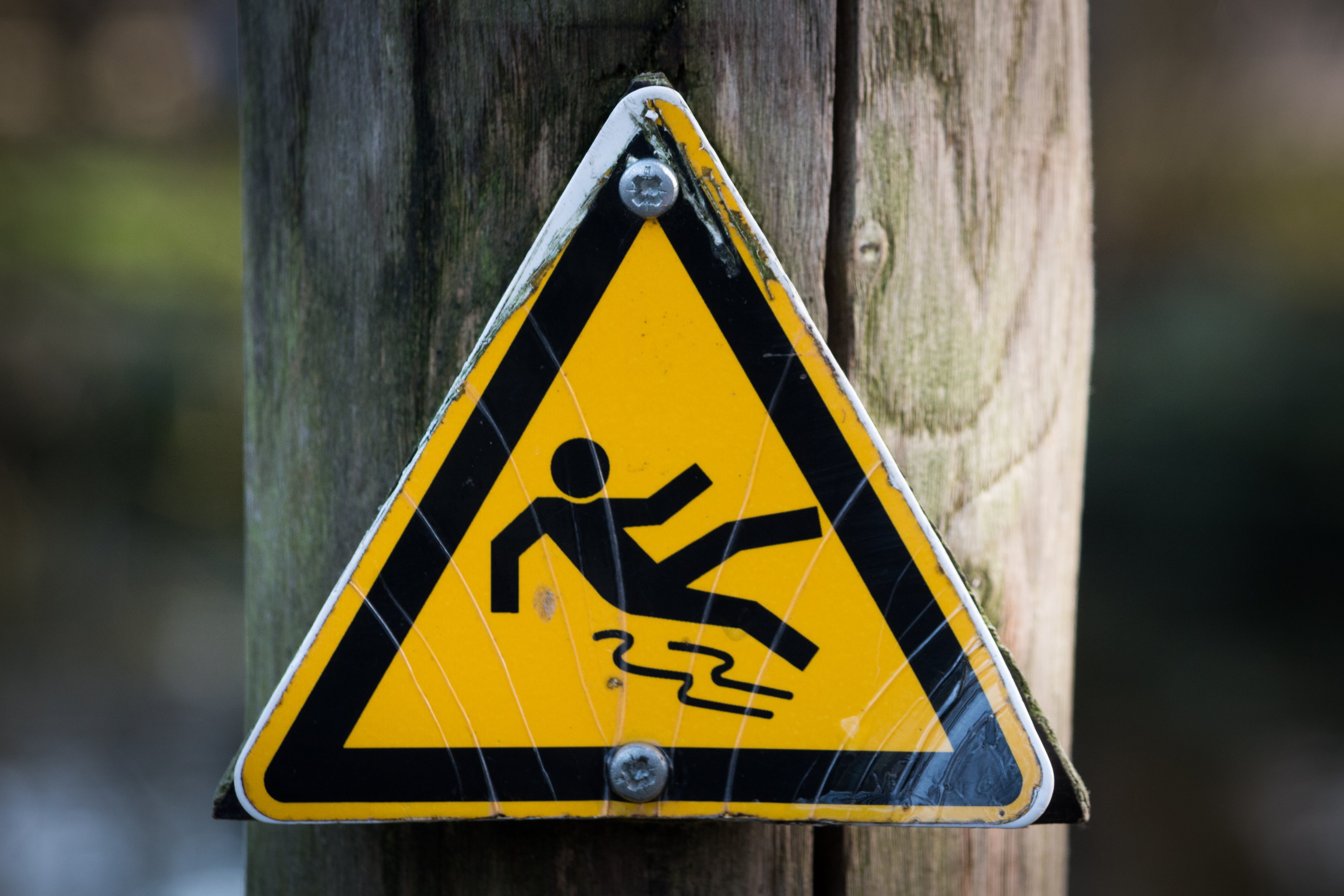 geometric shape, outdoors, close-up, symbol, 5K, janitor, triangle shape, shape, communication, road, sign, hazard, nature, slippery, traffic, tree, floor, HD Wallpaper
