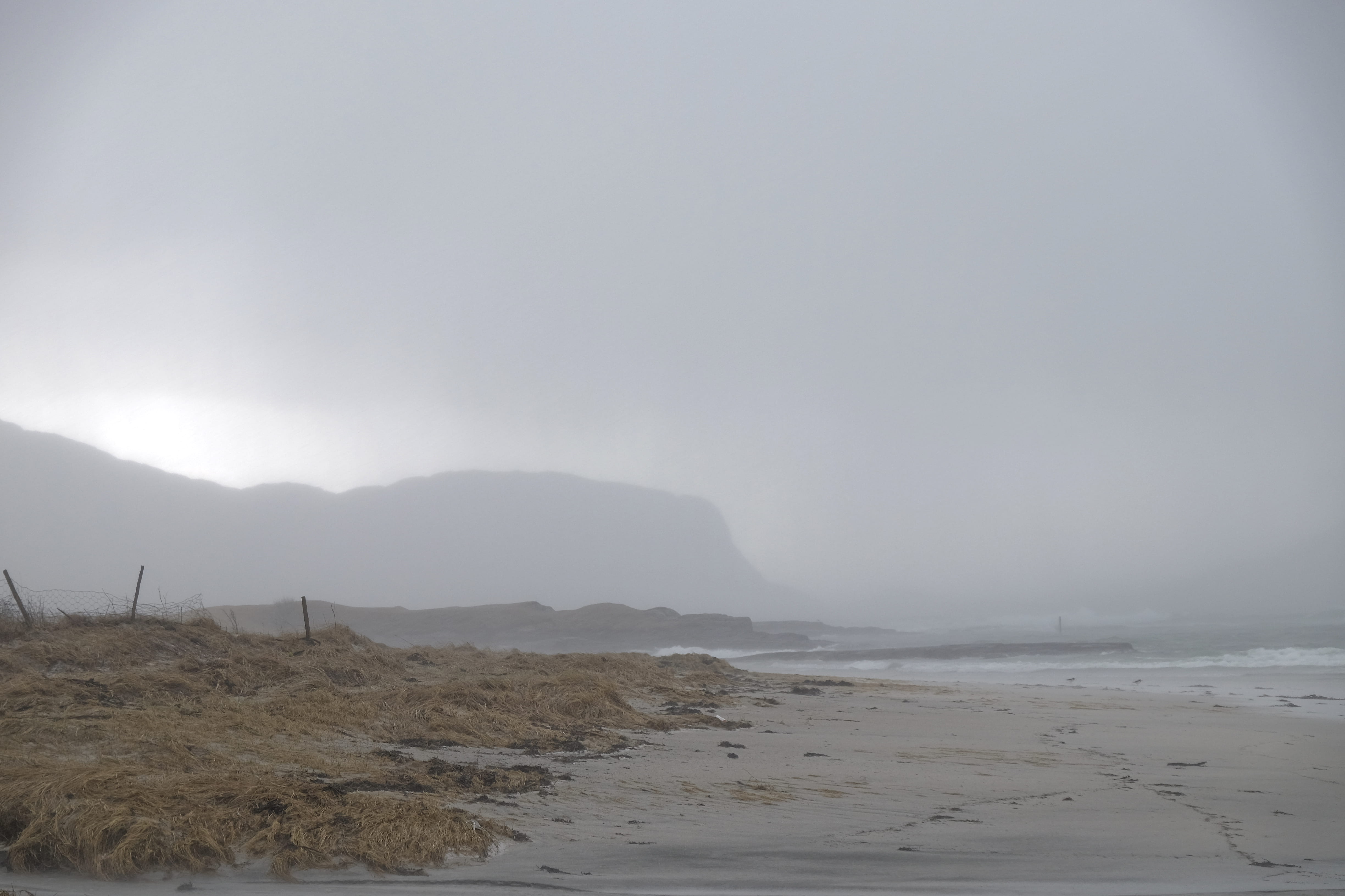 coast, nature, hail, scenics - nature, 4K, tranquil scene, no people, landscape, environment, mountain, storm, grey, wind, fog, sea, sky, mist, blur, winter, HD Wallpaper