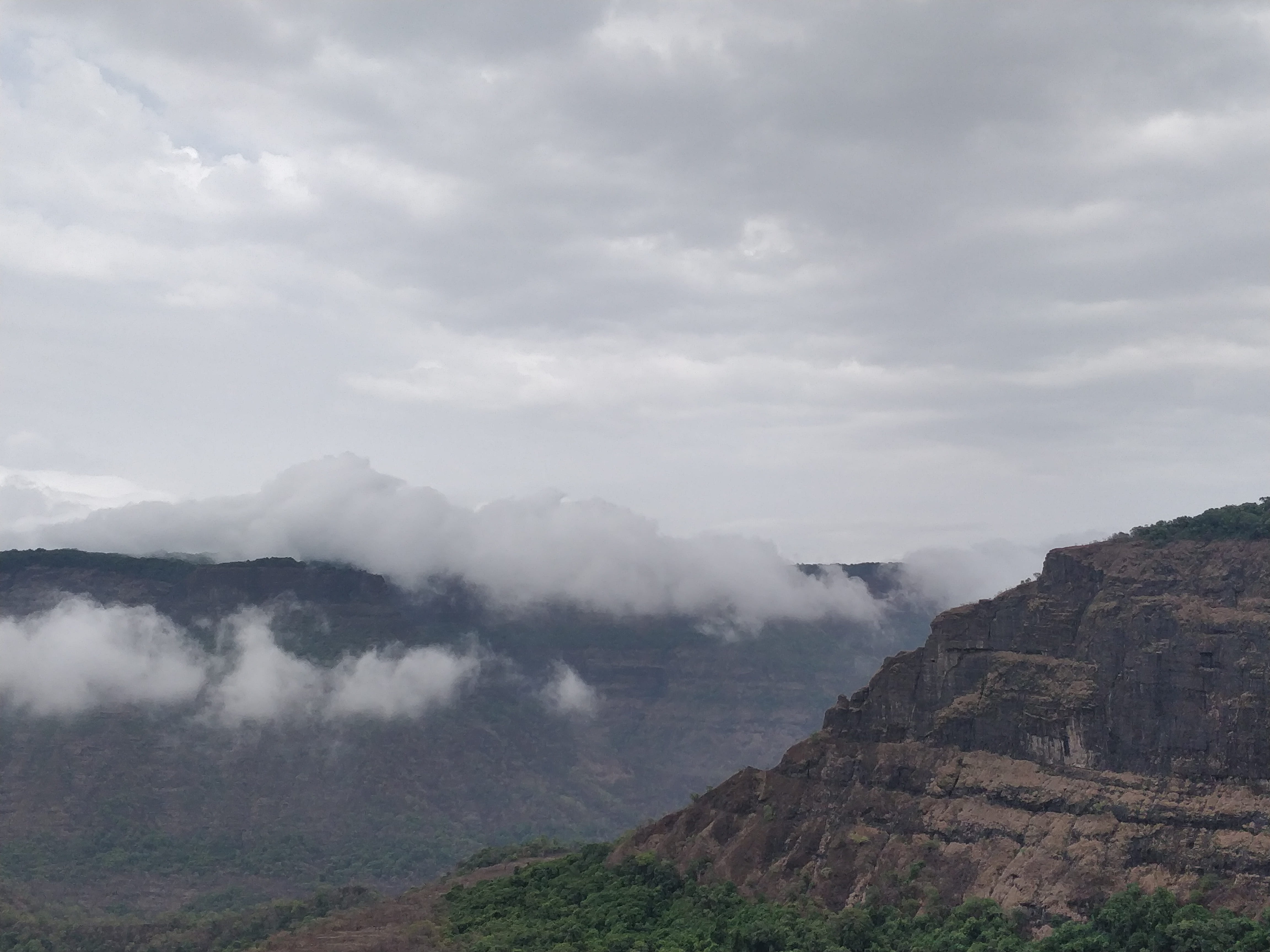 mobile photography, geology, smoke, hike, non-urban scene, background, tranquility, kalavantin durg, trek, idyllic, land, no people, environment, forest, HD Wallpaper