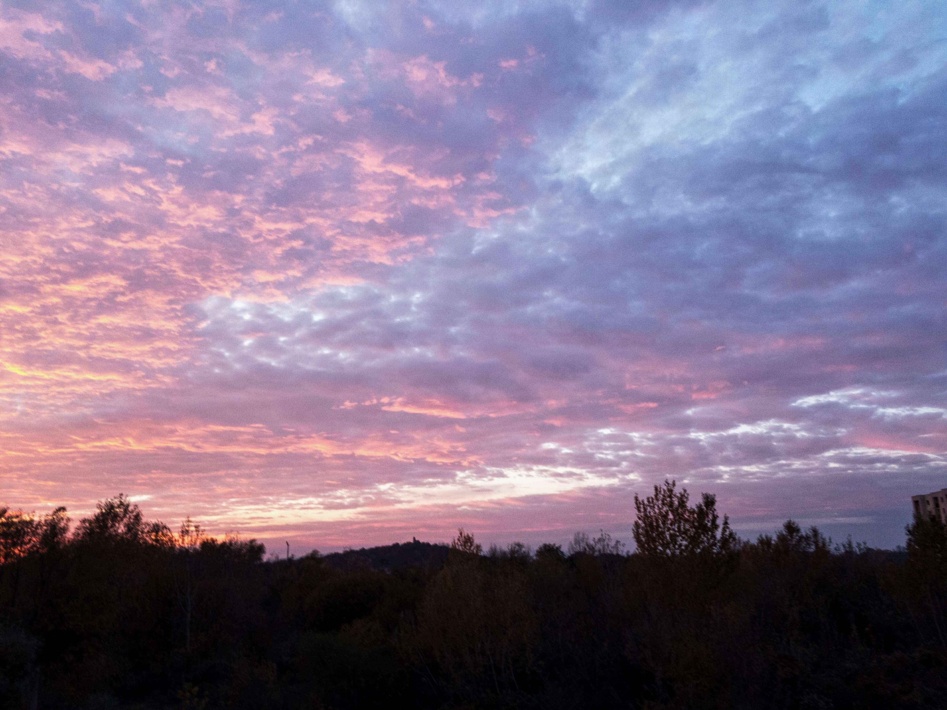 cloud - sky, pink sky, tranquil scene, no people, nature, scenics - nature, landscape, slovakia, non-urban scene, sunset, silhouette, plant, clouds, environment, HD Wallpaper