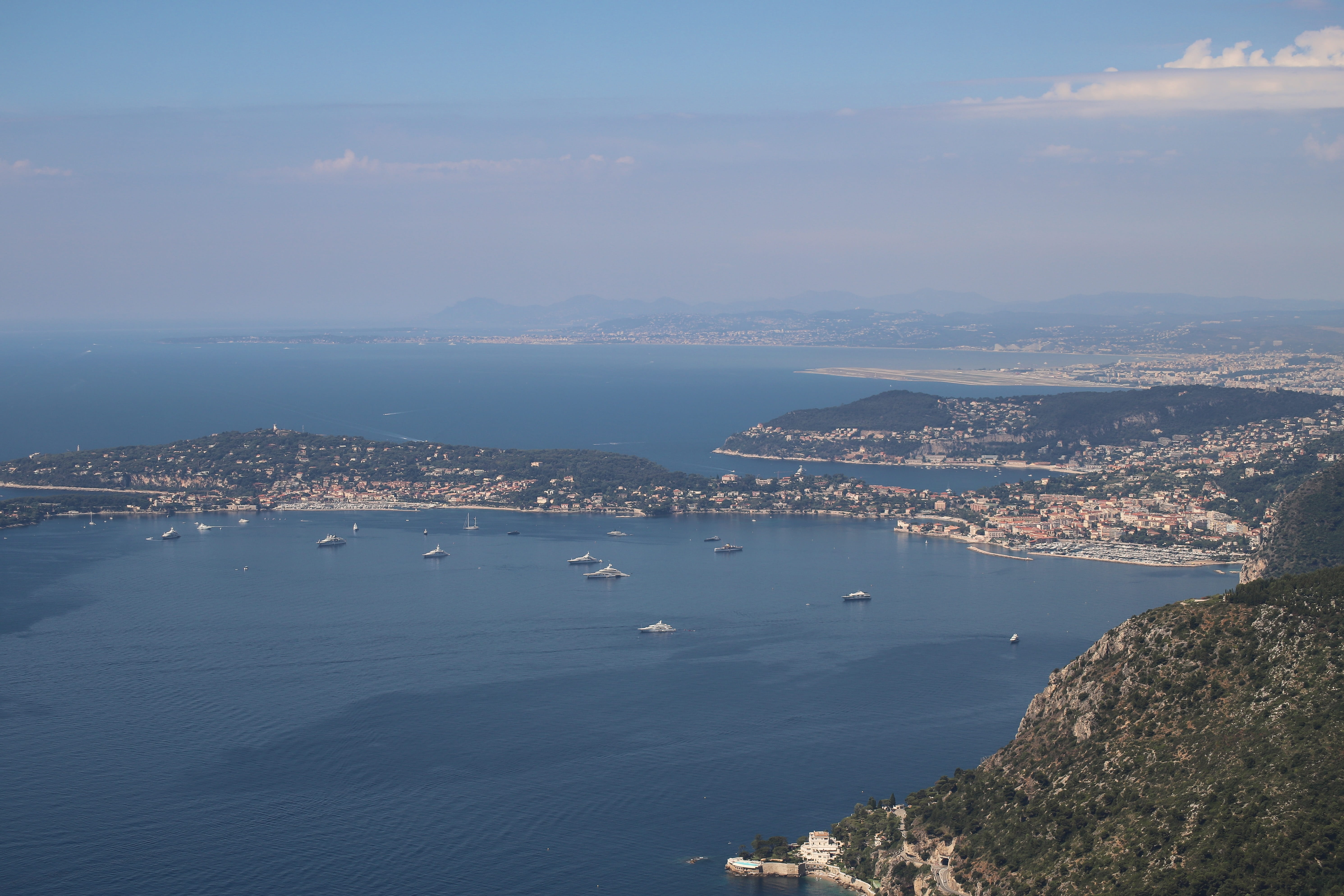 nautical vessel, scenics - nature, transportation, nature, architecture, france, boats, travel, lake, city, bay, the mediterranean sea, skyscraper, day, HD Wallpaper